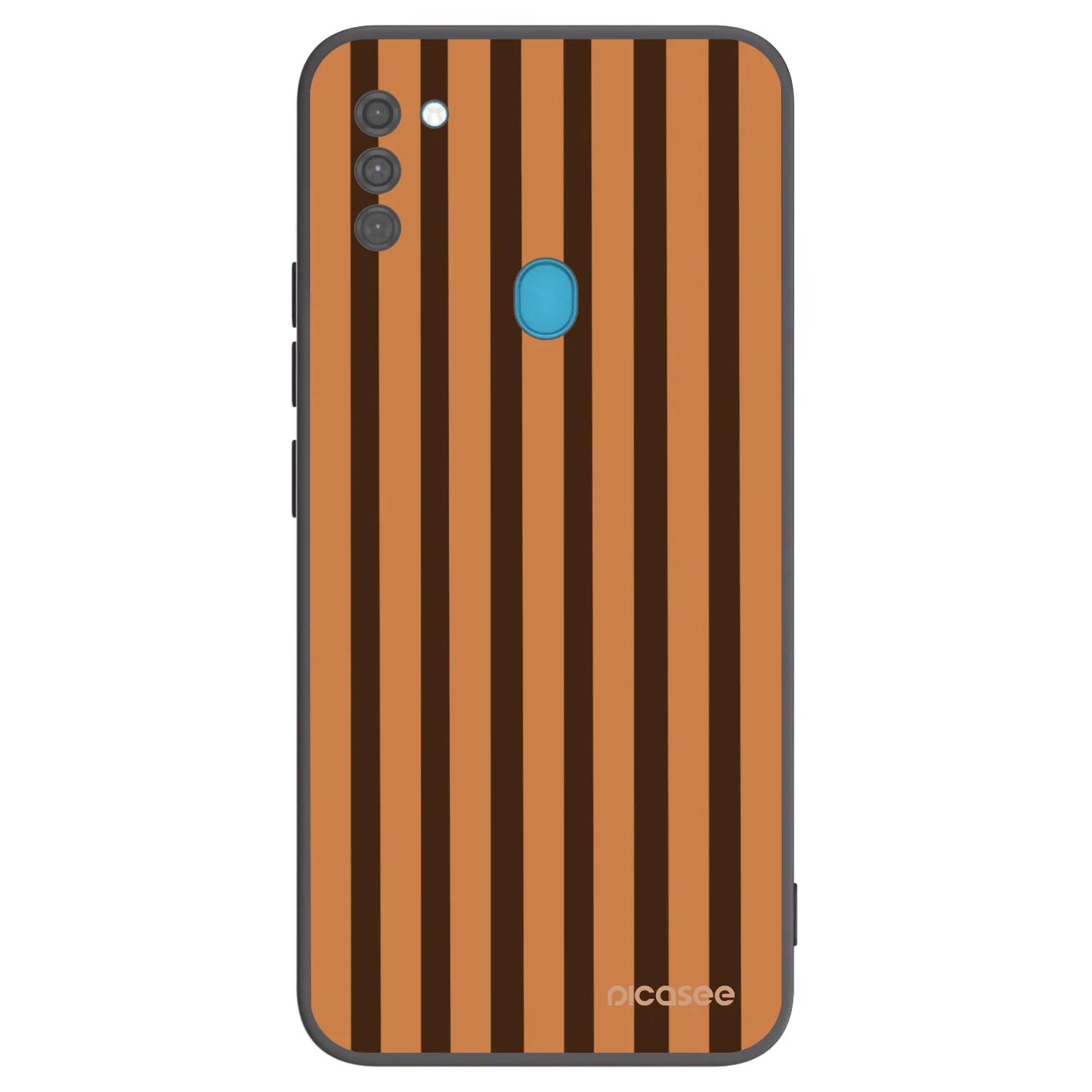 Picasee silikonový černý obal pro Samsung Galaxy M11 - Caramel lines