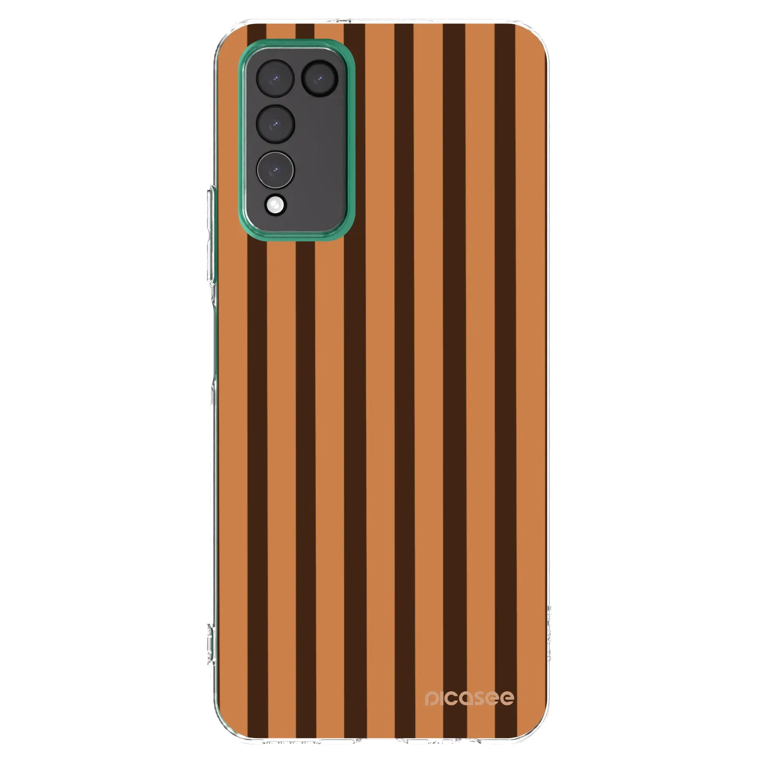Picasee silikonový průhledný obal pro Honor 10X Lite - Caramel lines