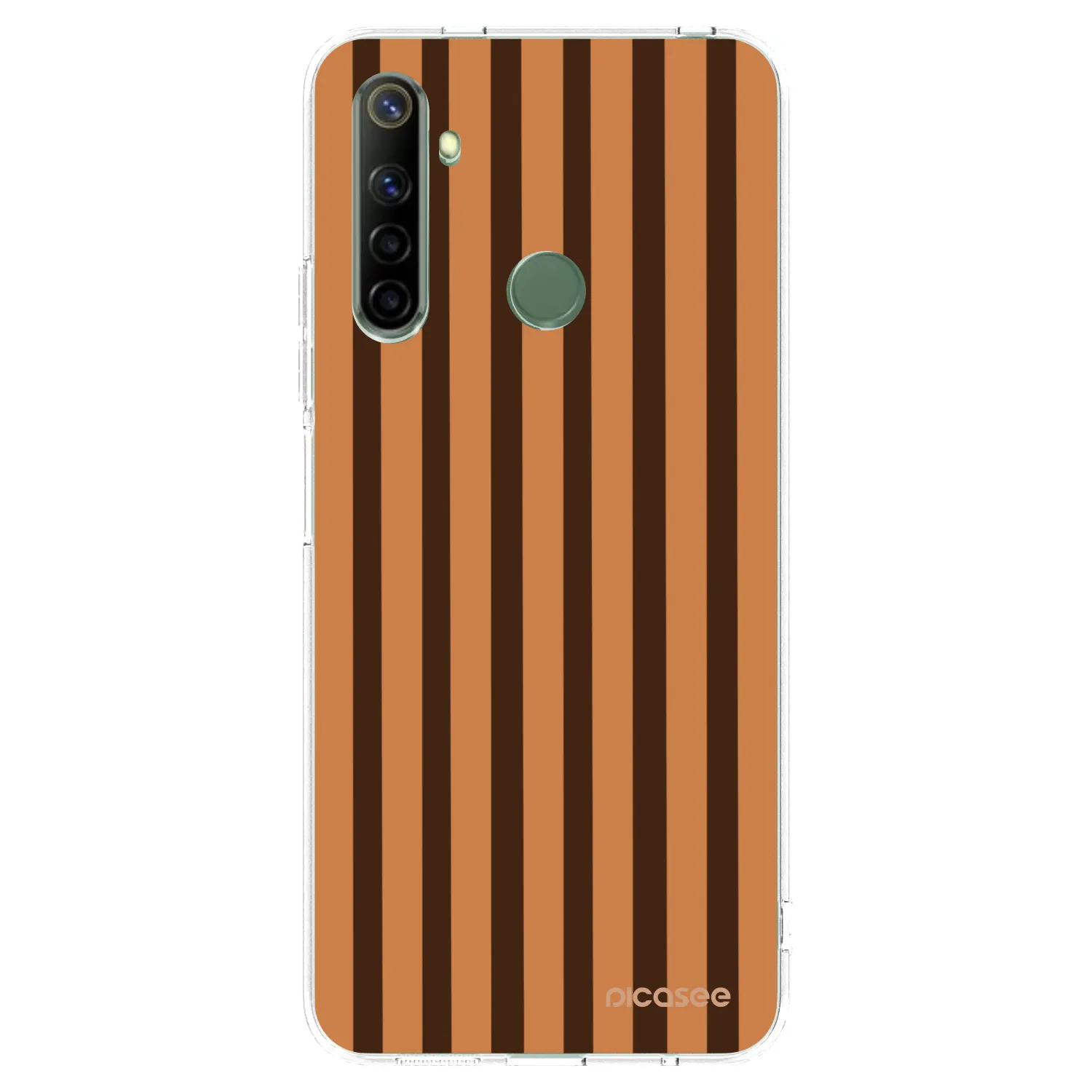Picasee silikonový průhledný obal pro Realme 6i - Caramel lines