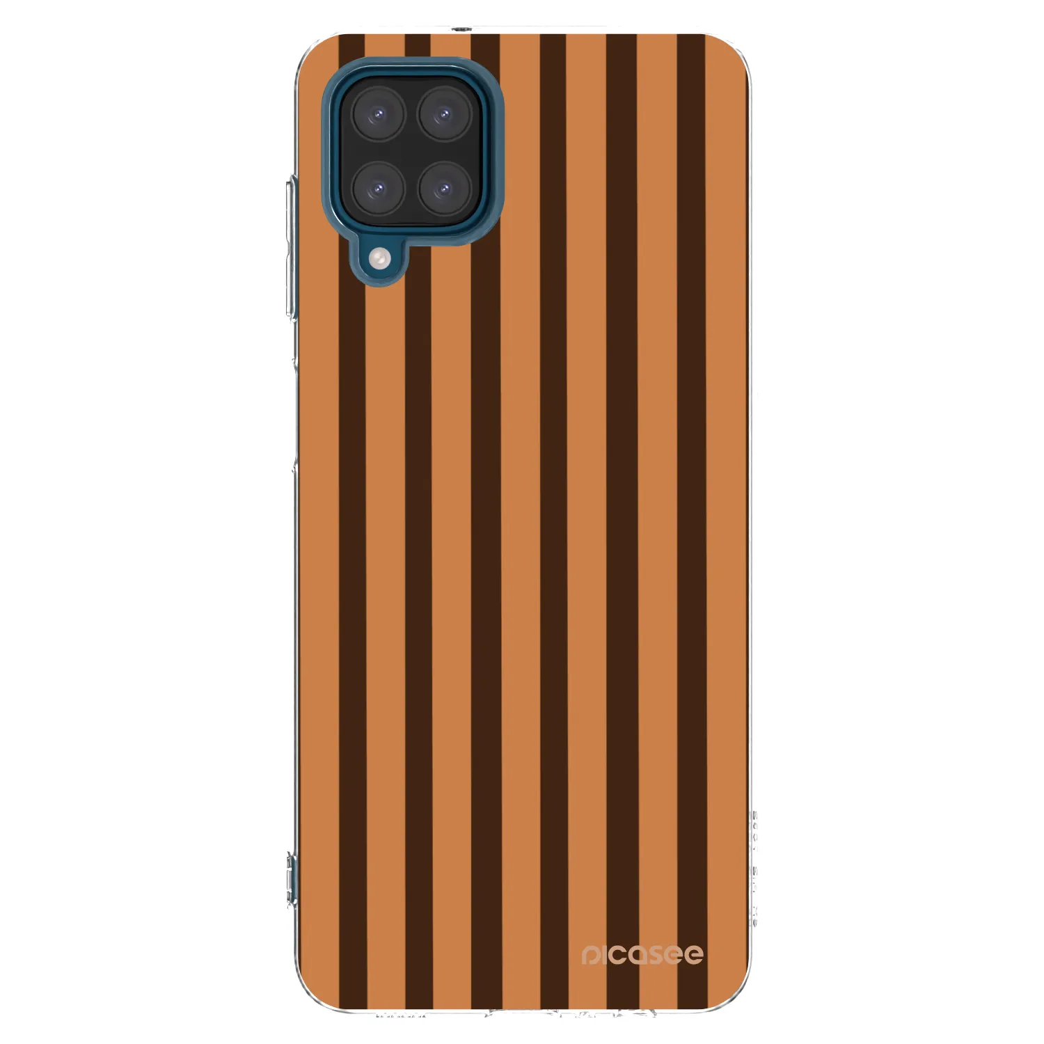 Picasee silikonový průhledný obal pro Samsung Galaxy A12 A125F - Caramel lines