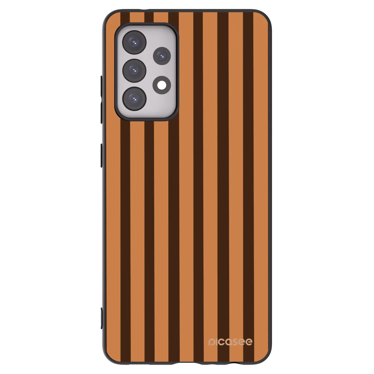 Picasee silikonový černý obal pro Samsung Galaxy A52 5G A525F - Caramel lines