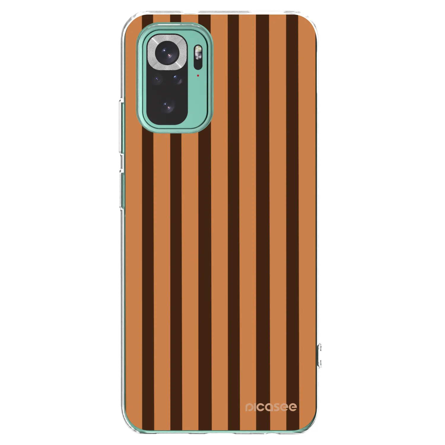 Picasee silikonový průhledný obal pro Xiaomi Redmi Note 10 Pro - Caramel lines