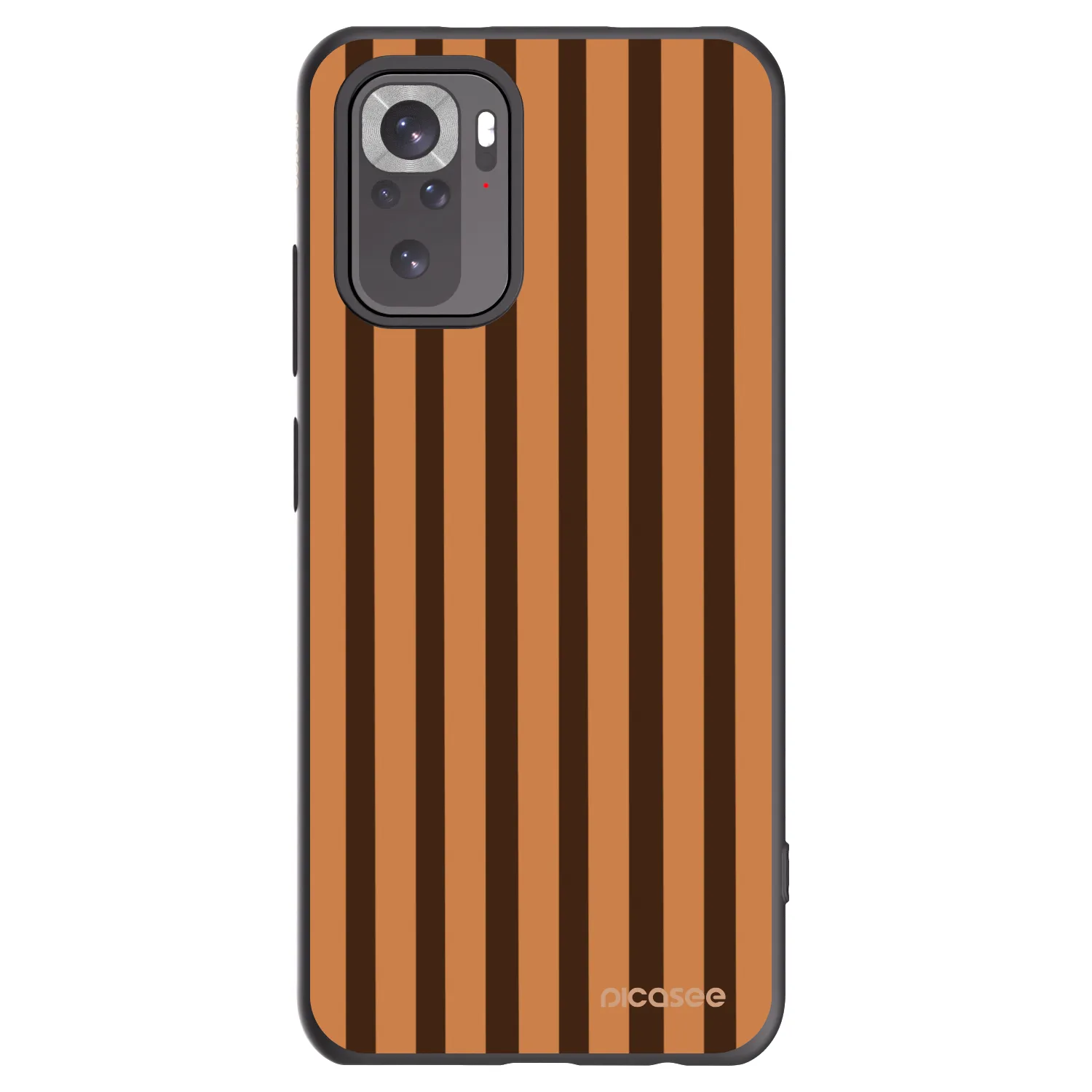 Picasee silikonový černý obal pro Xiaomi Redmi Note 10S - Caramel lines