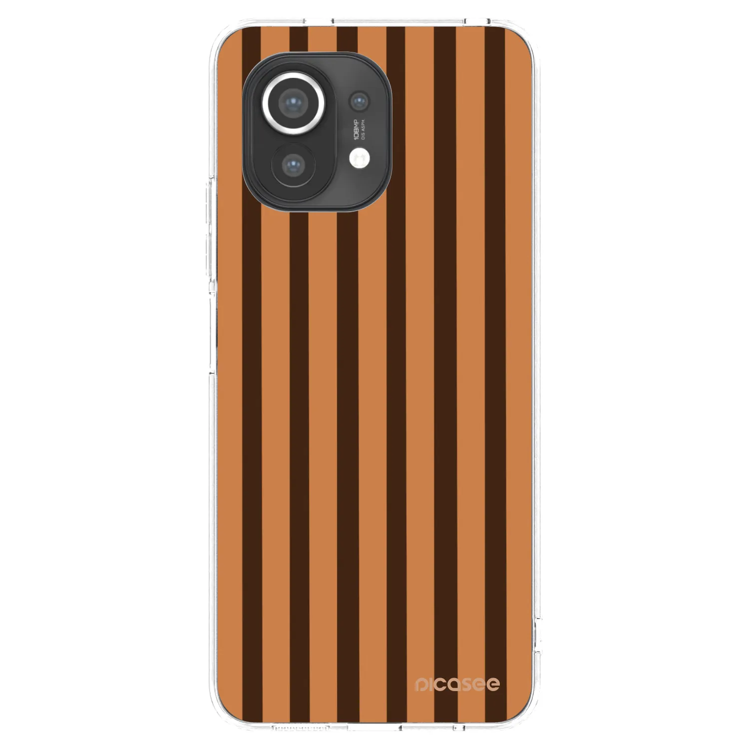 Picasee silikonový průhledný obal pro Xiaomi Mi 11 - Caramel lines