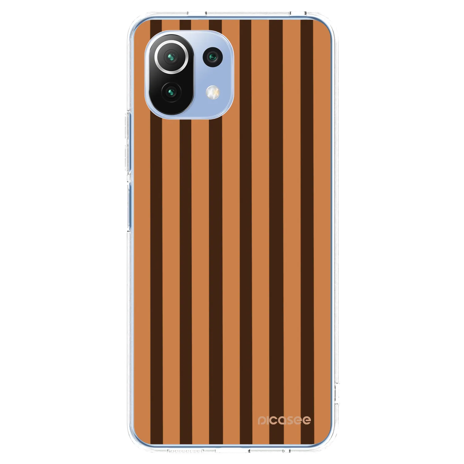 Picasee silikonový průhledný obal pro Xiaomi Mi 11 Lite - Caramel lines