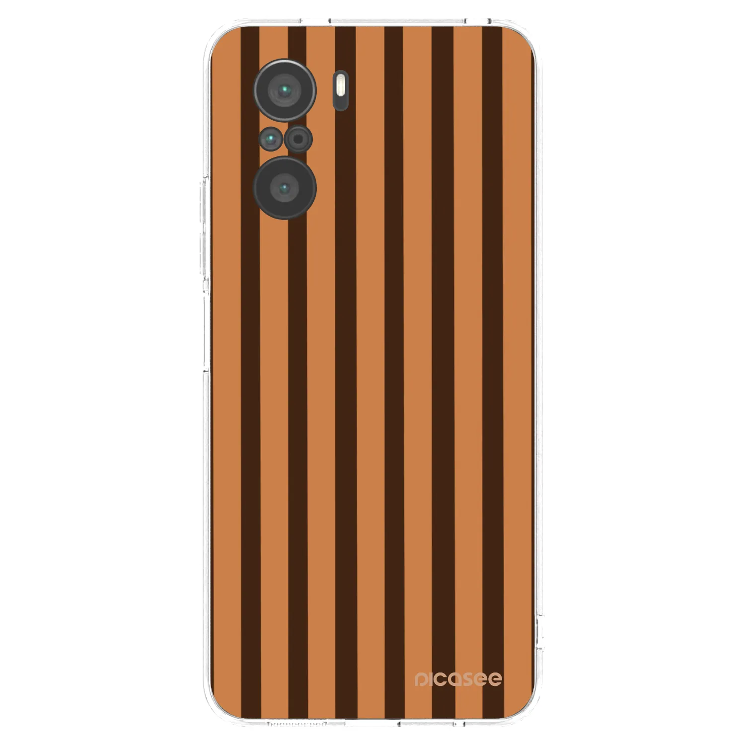 Picasee silikonový průhledný obal pro Xiaomi Poco F3 - Caramel lines