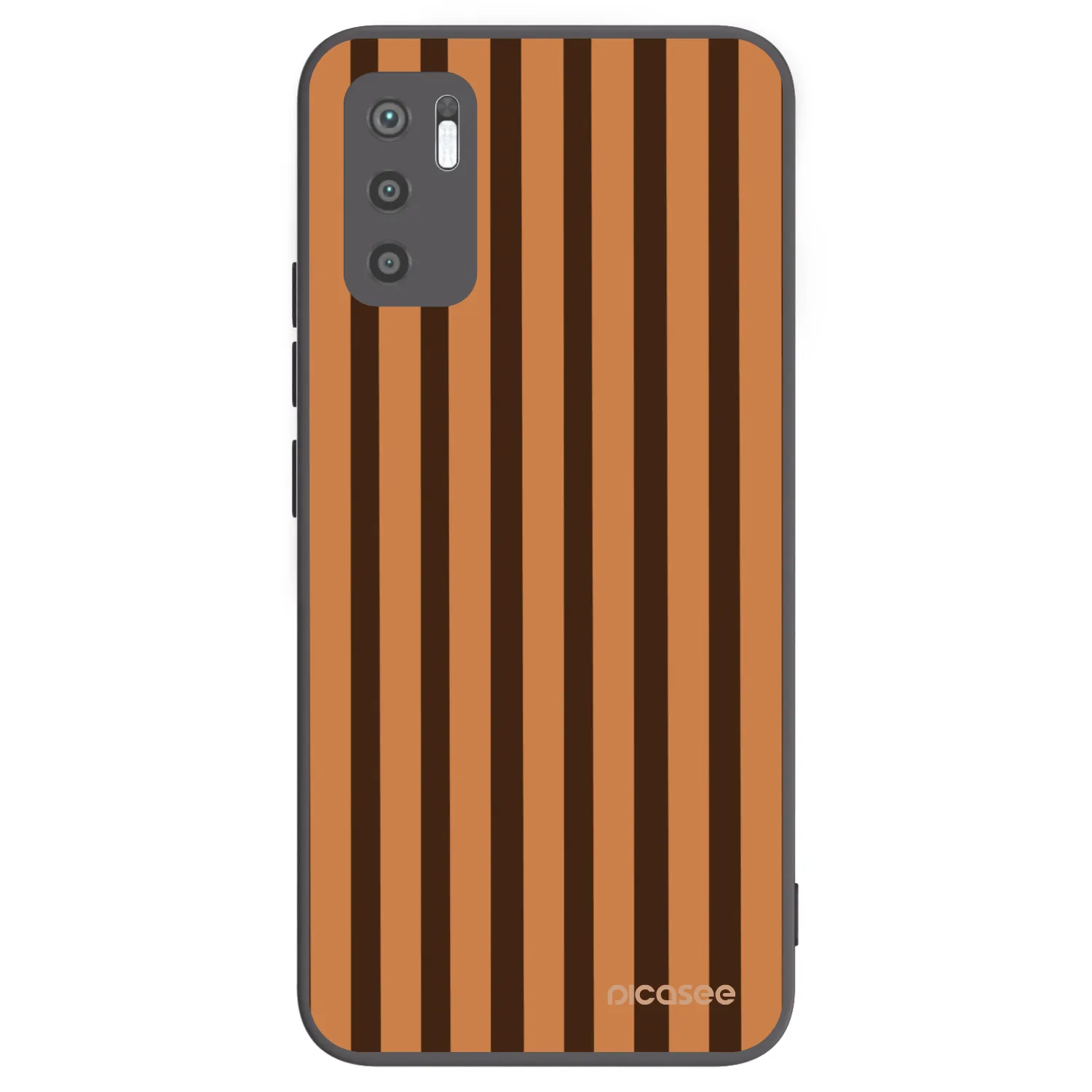Picasee silikonový černý obal pro Xiaomi Redmi Note 10 5G - Caramel lines