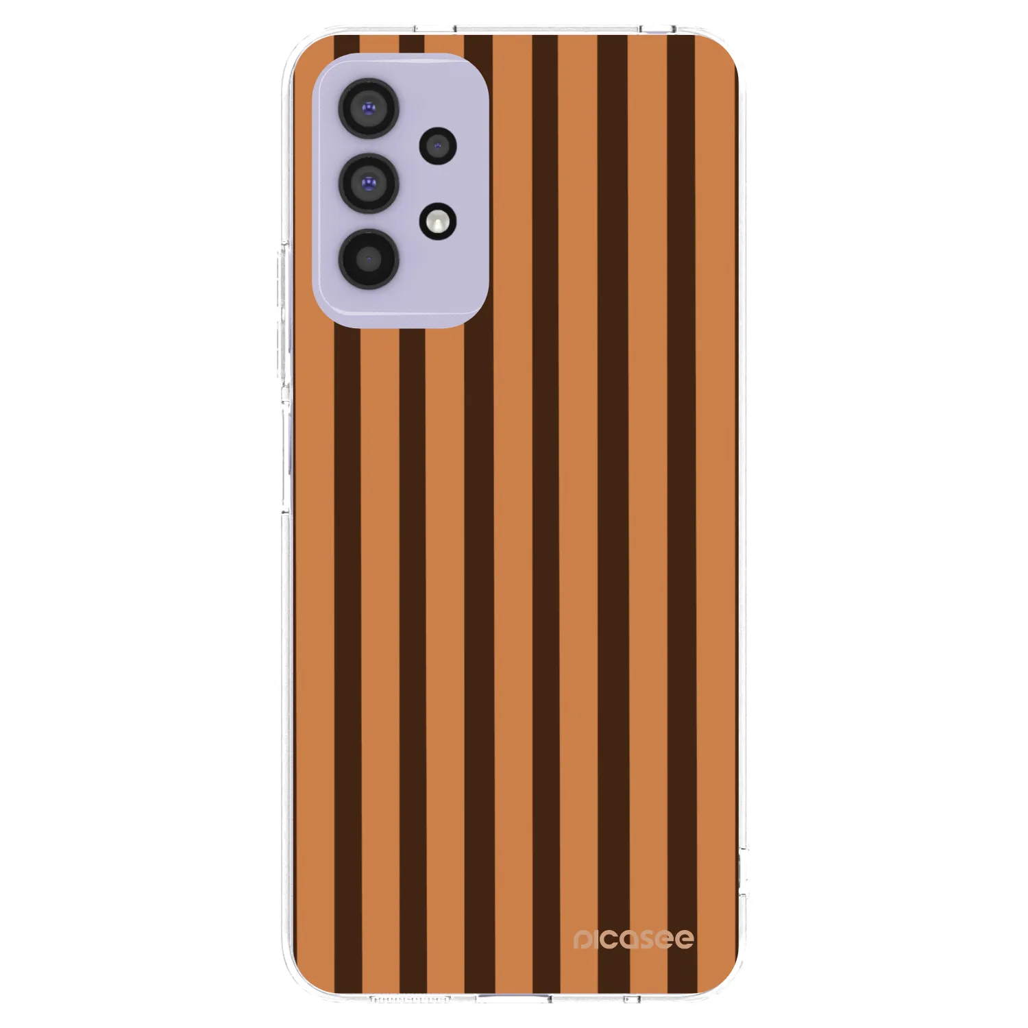 Picasee silikonový průhledný obal pro Samsung Galaxy A32 4G SM-A325F - Caramel lines