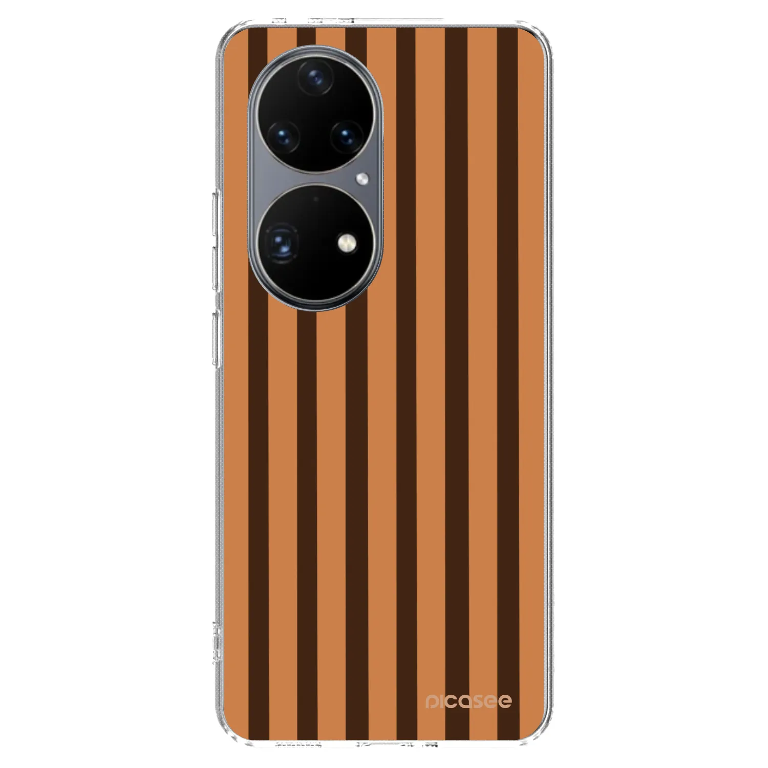 Picasee silikonový průhledný obal pro Huawei P50 - Caramel lines