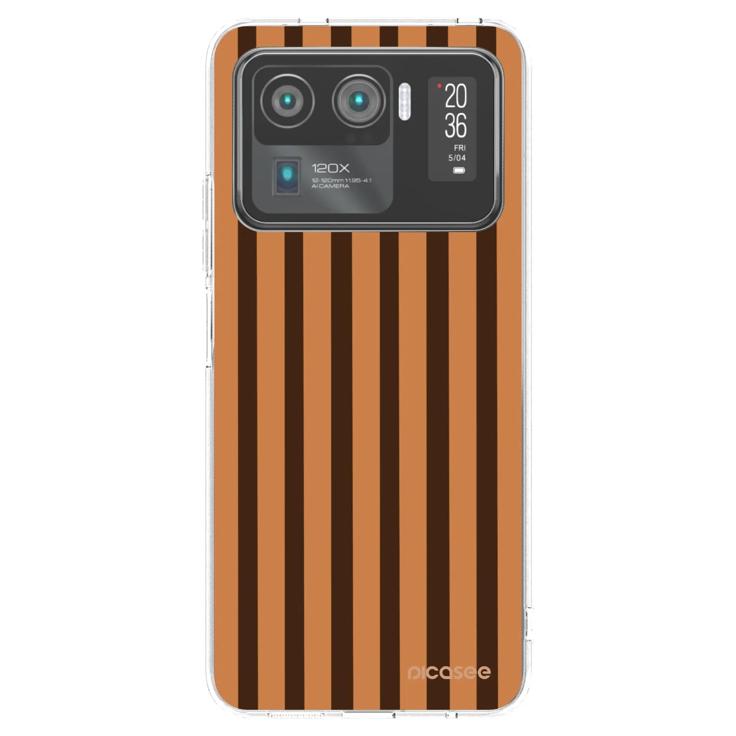 Picasee silikonový průhledný obal pro Xiaomi Mi 11 Ultra - Caramel lines