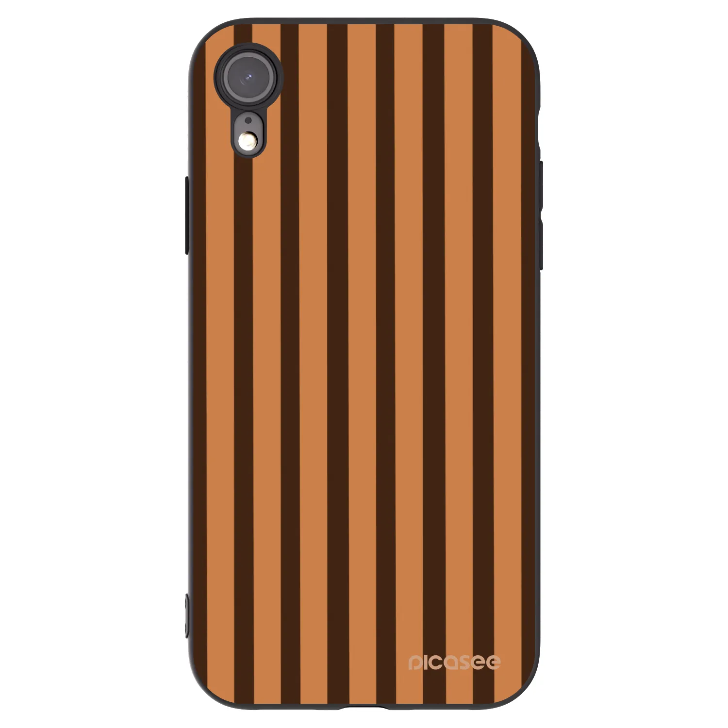 Picasee silikonový černý obal pro Apple iPhone XR - Caramel lines