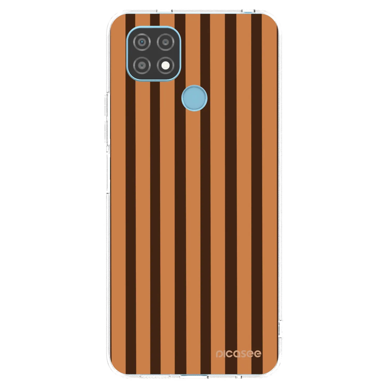 Picasee silikonový průhledný obal pro Realme C21 - Caramel lines