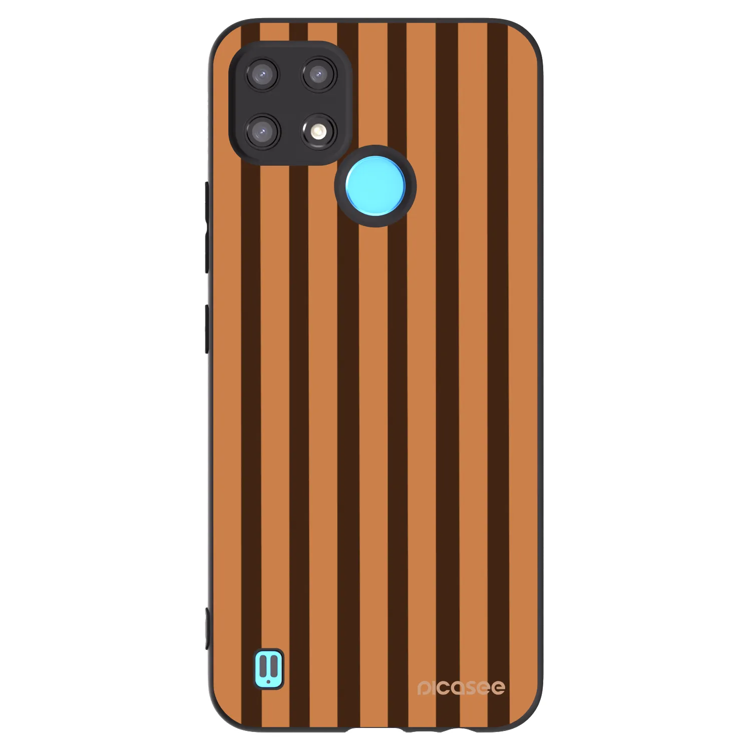 Picasee silikonový černý obal pro Realme C21 - Caramel lines