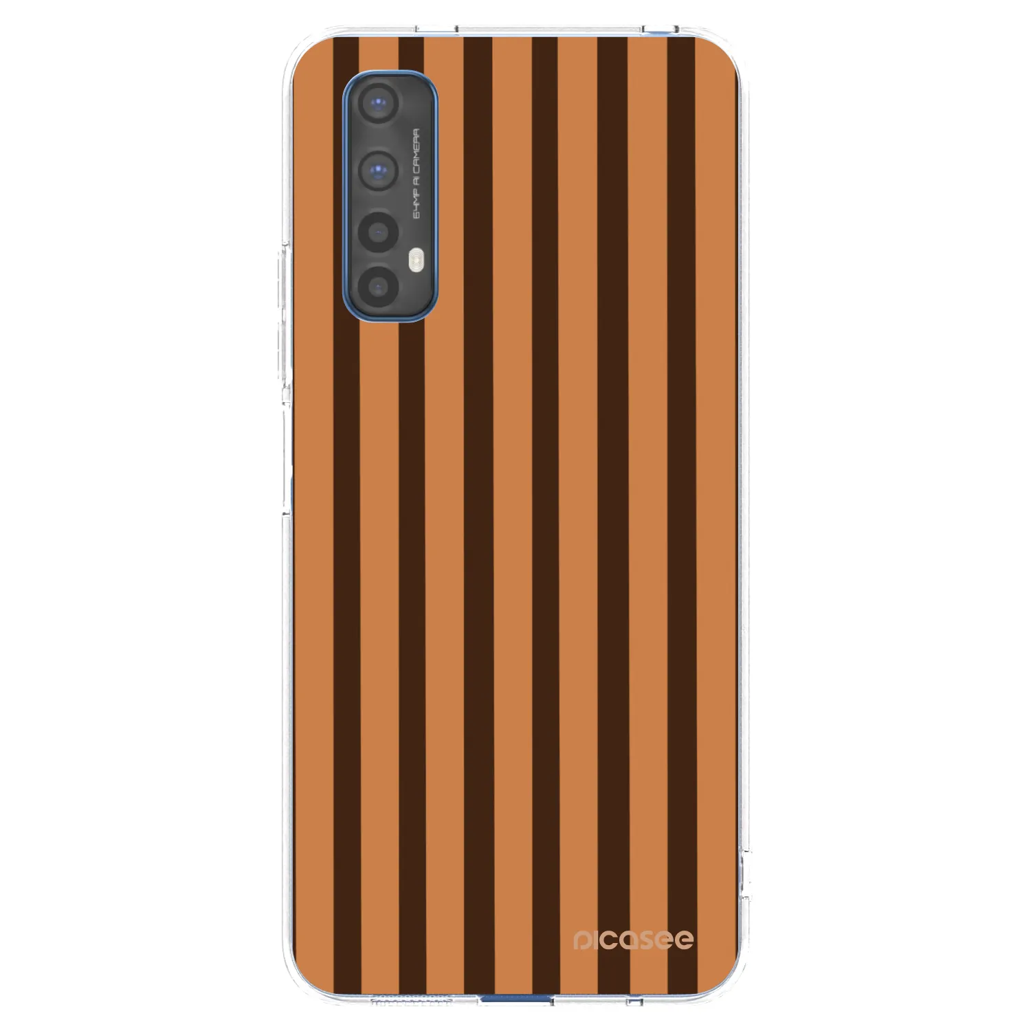 Picasee silikonový průhledný obal pro Realme 7 - Caramel lines