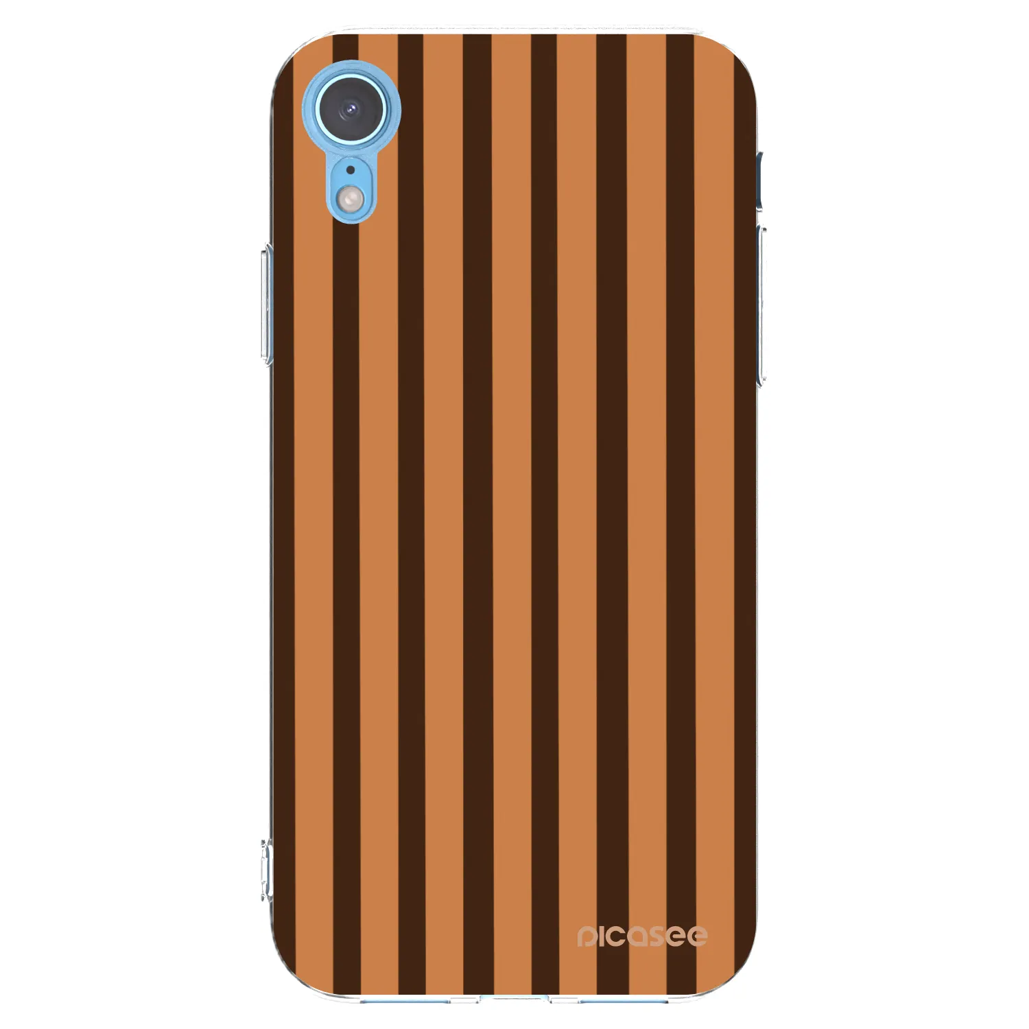 Picasee silikonový průhledný obal pro Apple iPhone XR - Caramel lines