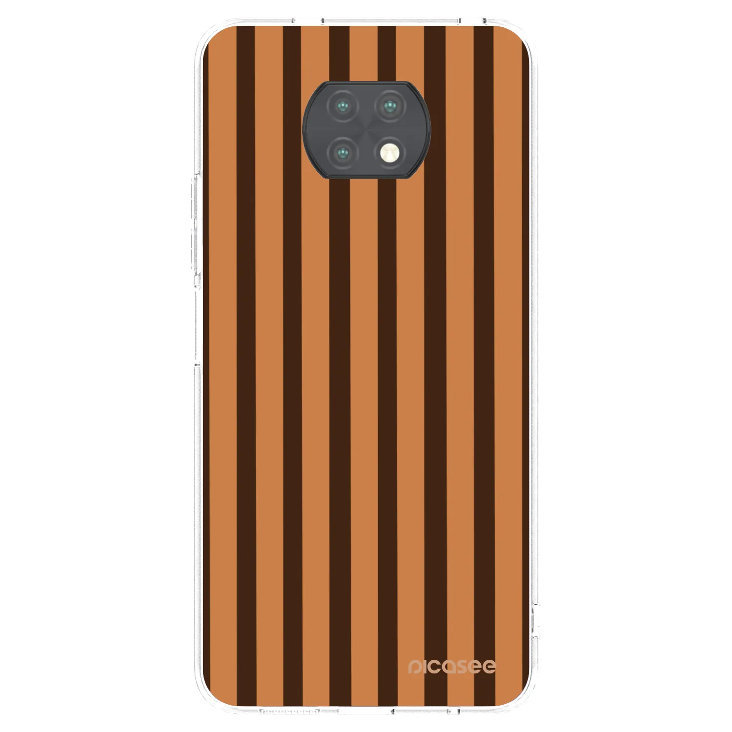 Picasee silikonový průhledný obal pro Xiaomi Redmi Note 9T - Caramel lines