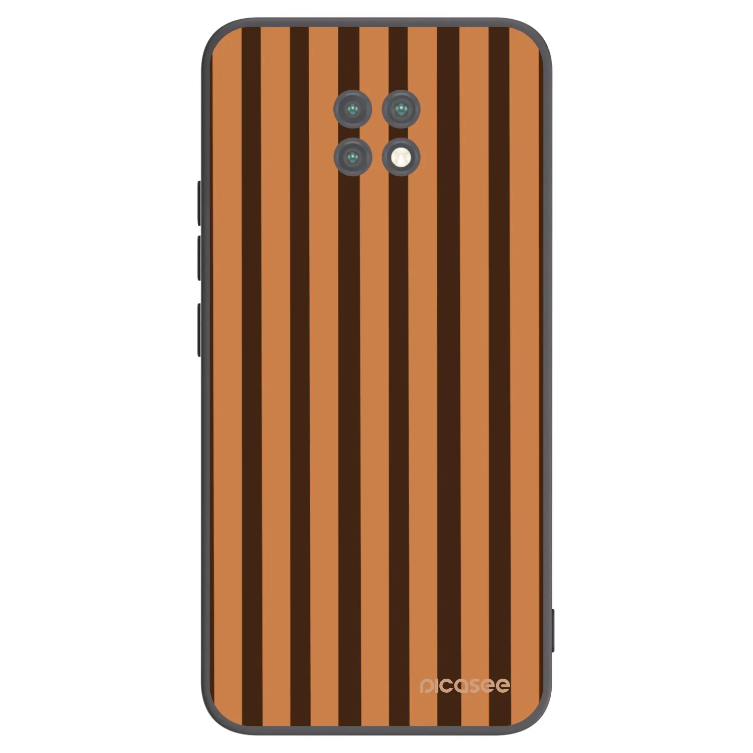 Picasee silikonový černý obal pro Xiaomi Redmi Note 9T - Caramel lines