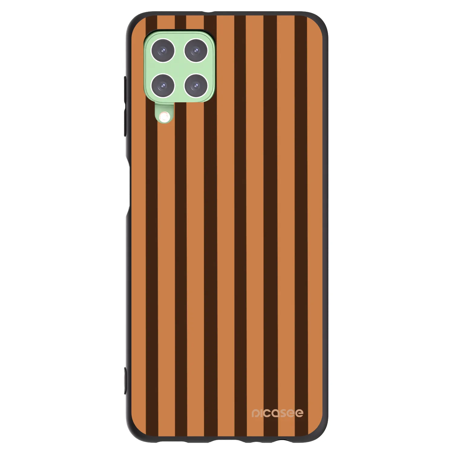 Picasee silikonový černý obal pro Samsung Galaxy A22 A225F 4G - Caramel lines