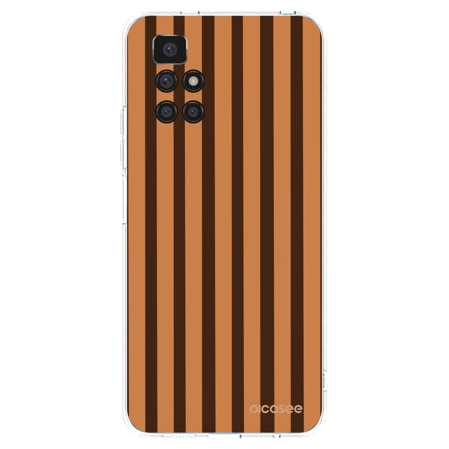 Picasee silikonový průhledný obal pro Xiaomi Redmi 10 - Caramel lines