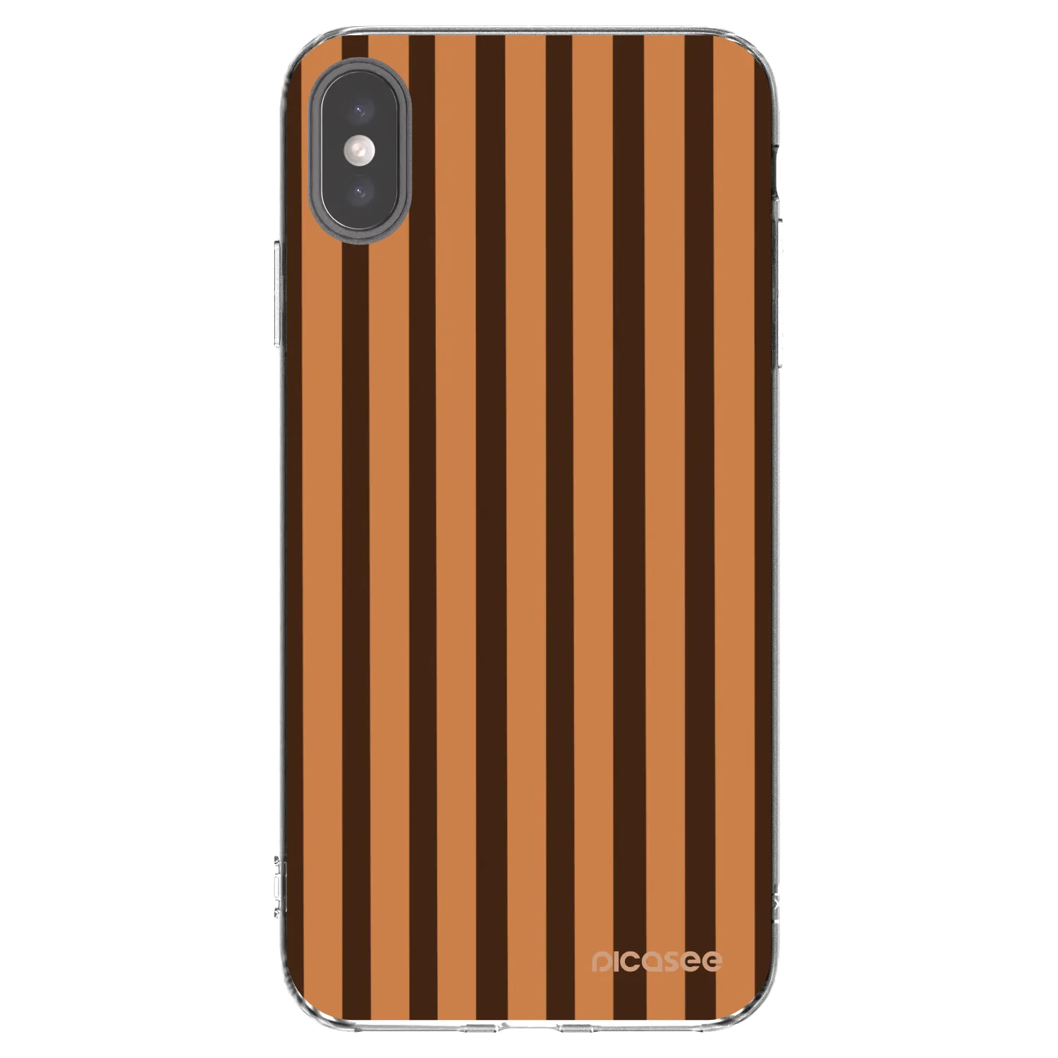 Picasee silikonový průhledný obal pro Apple iPhone XS Max - Caramel lines