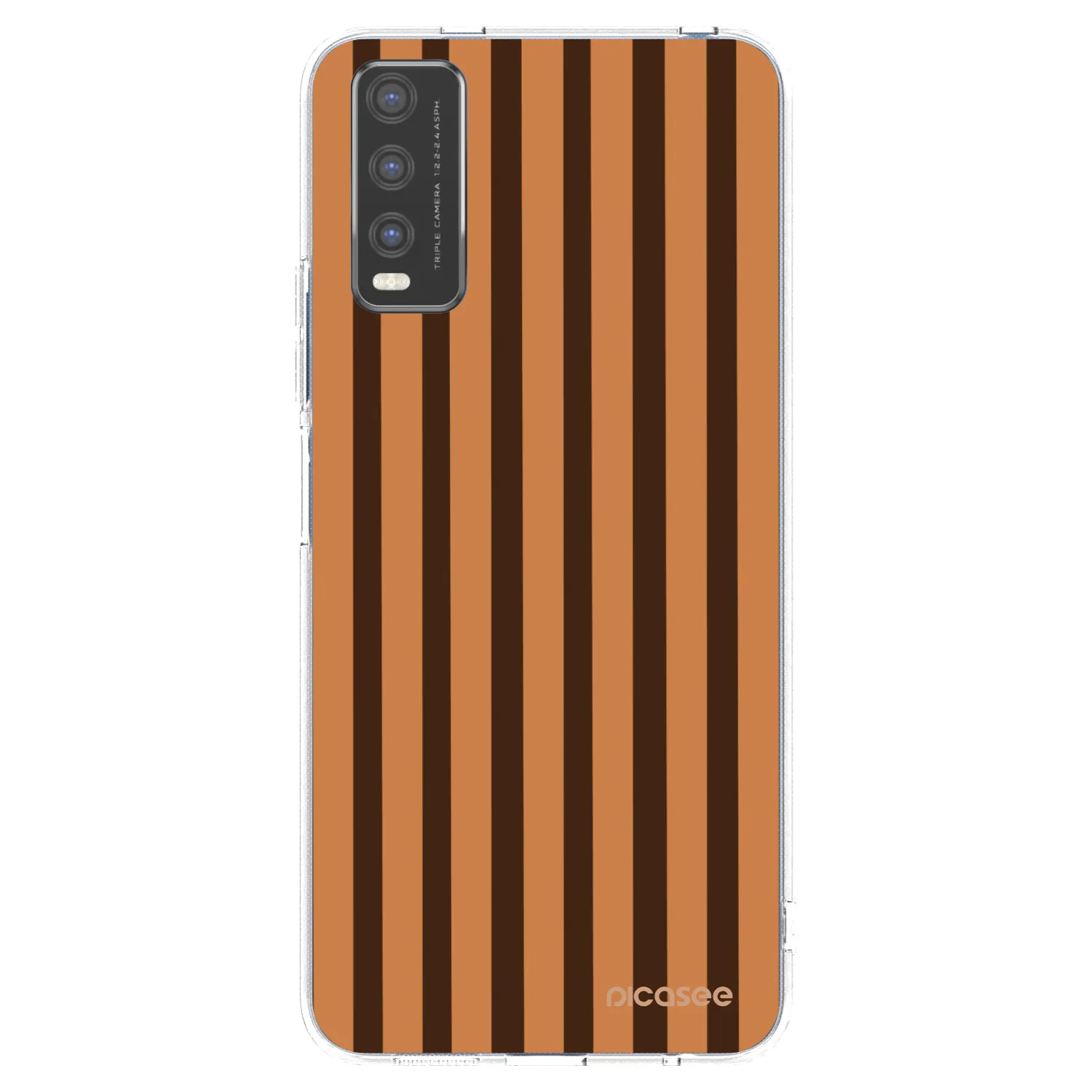 Picasee silikonový průhledný obal pro Vivo Y20s - Caramel lines