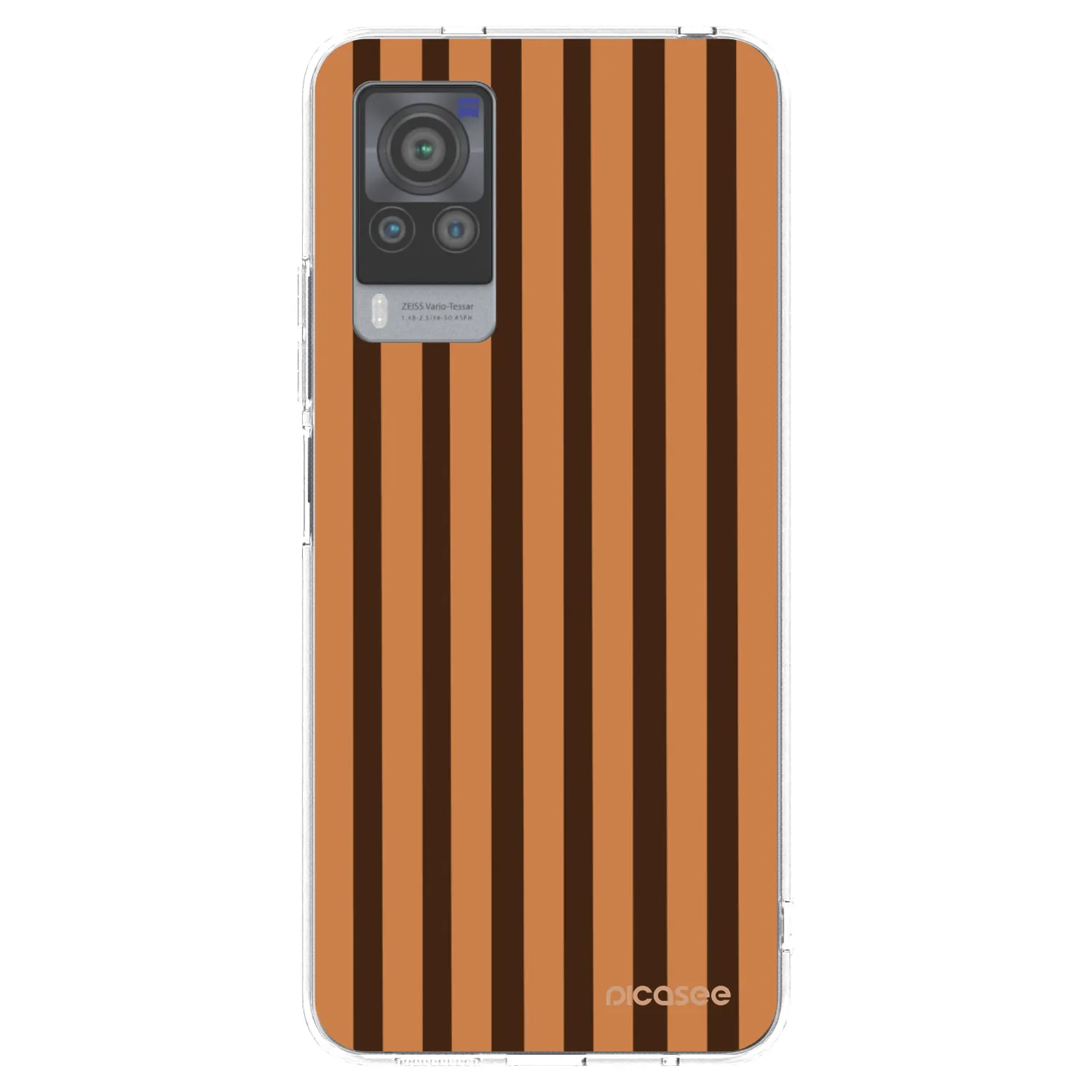Picasee silikonový průhledný obal pro Vivo X60 Pro 5G - Caramel lines