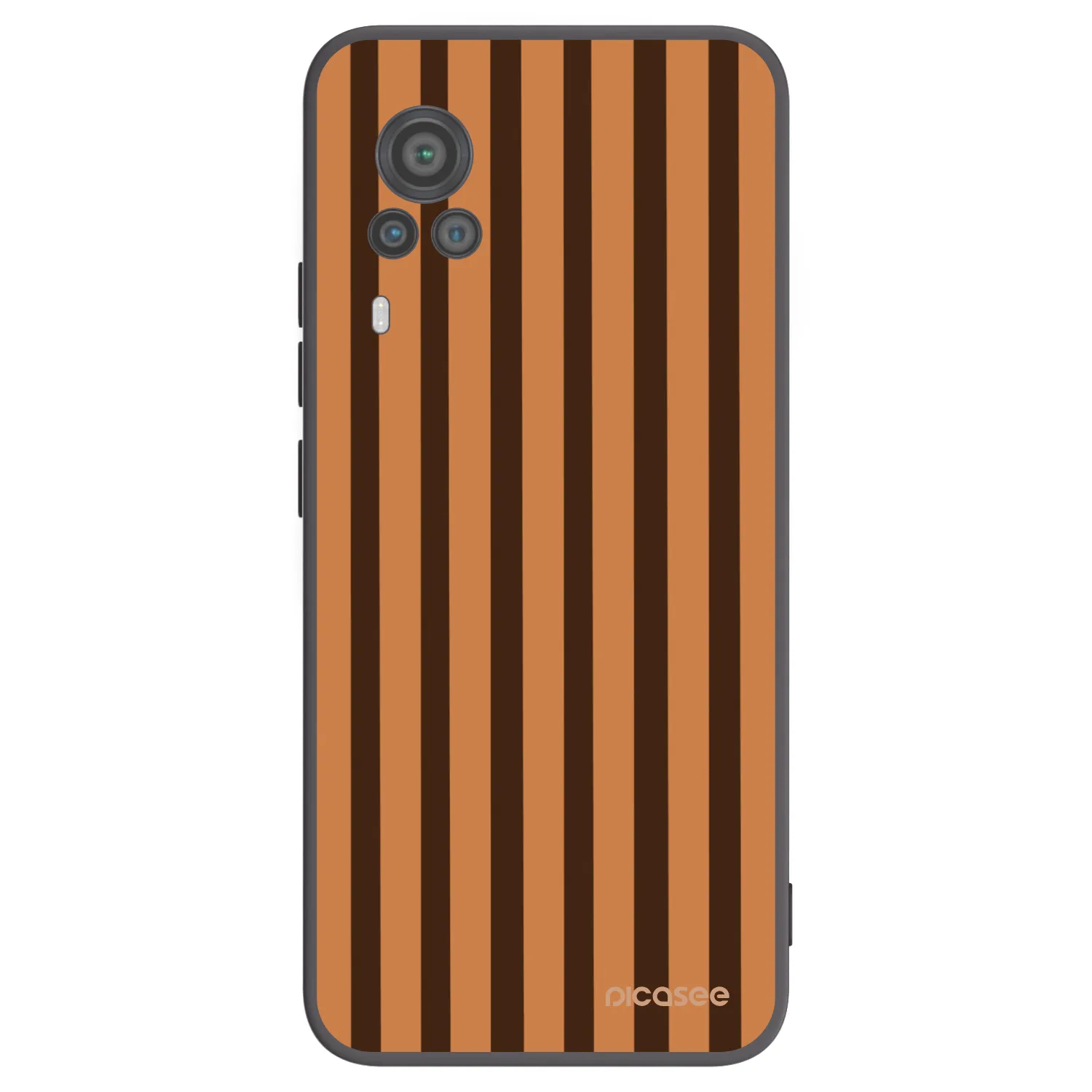 Picasee silikonový černý obal pro Vivo X60 Pro 5G - Caramel lines