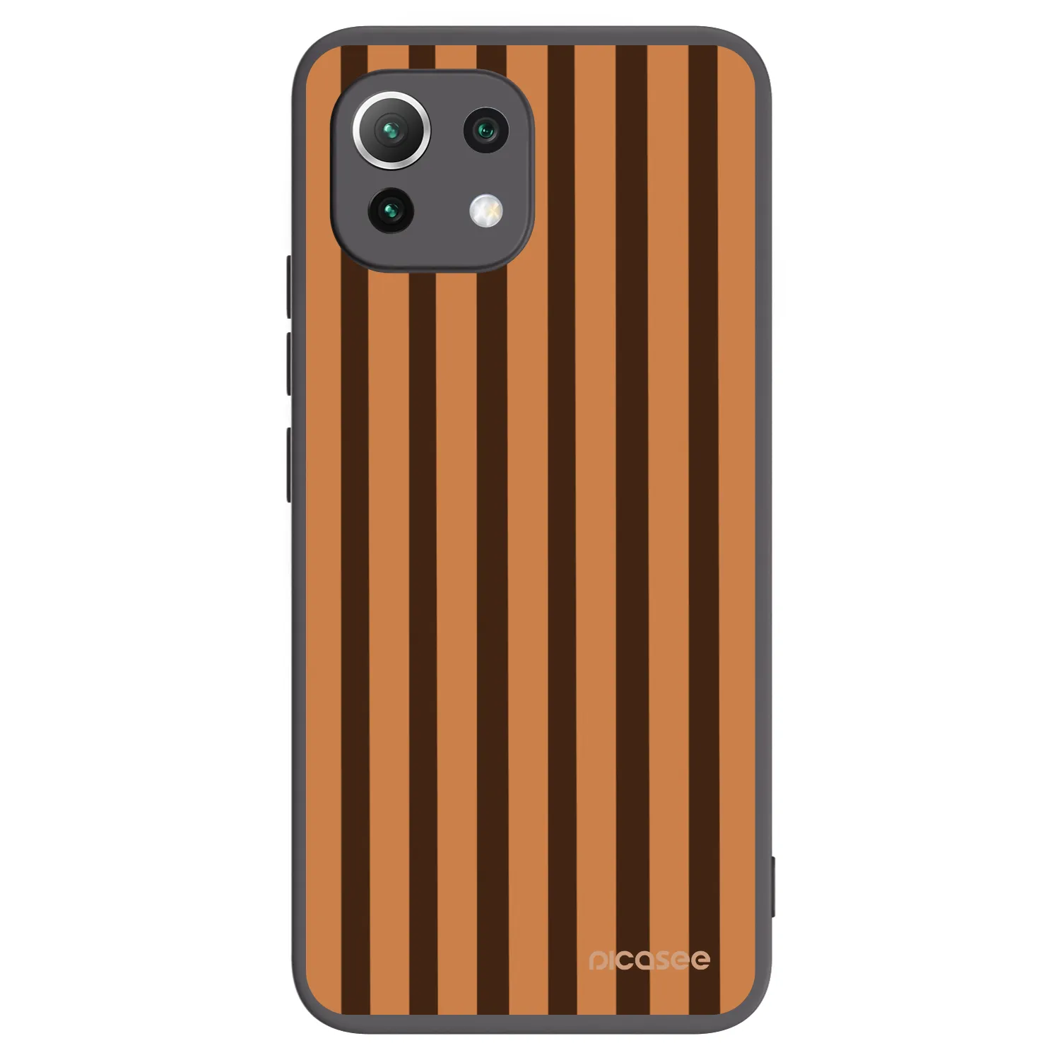 Picasee silikonový černý obal pro Xiaomi 11 Lite 5G NE - Caramel lines