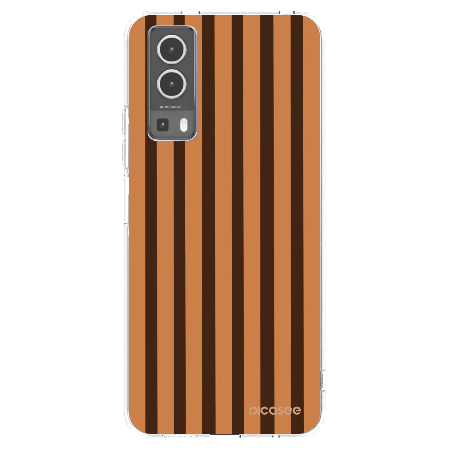 Picasee silikonový průhledný obal pro Vivo Y72 5G - Caramel lines