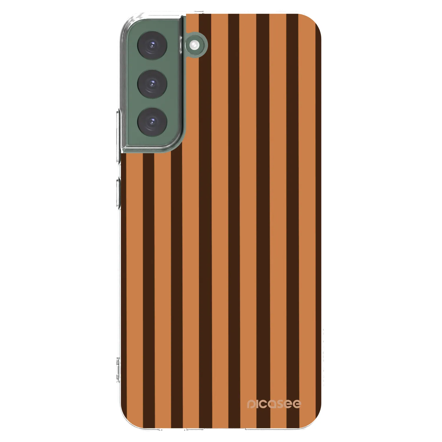 Picasee silikonový průhledný obal pro Samsung Galaxy S22+ 5G - Caramel lines
