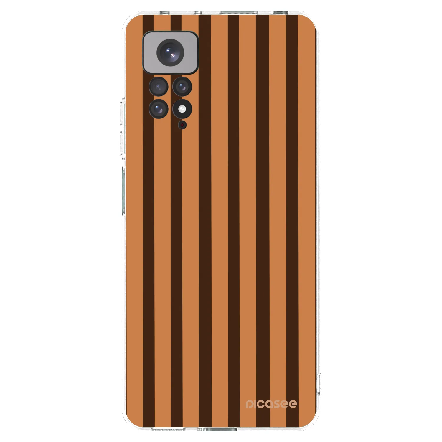 Picasee silikonový průhledný obal pro Xiaomi Redmi Note 11 - Caramel lines