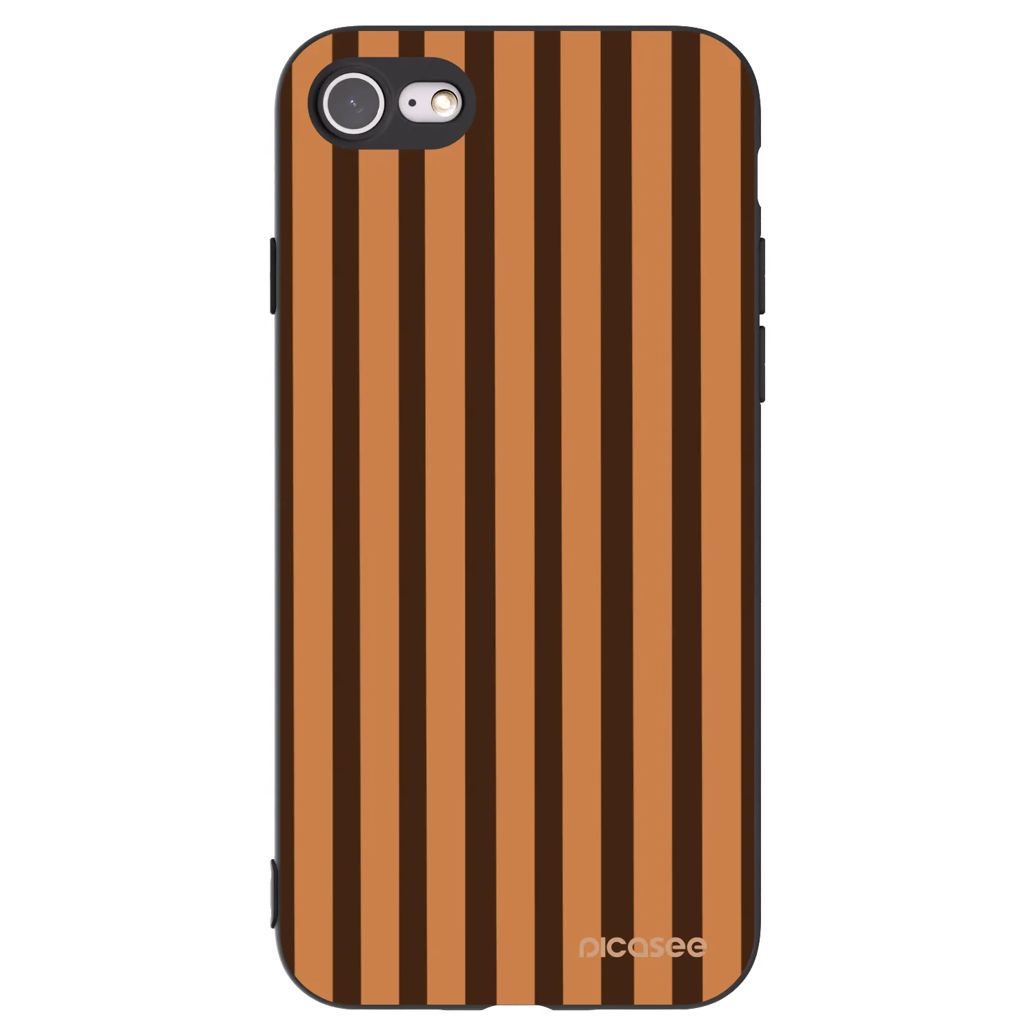 Picasee silikonový černý obal pro Apple iPhone SE 2022 - Caramel lines