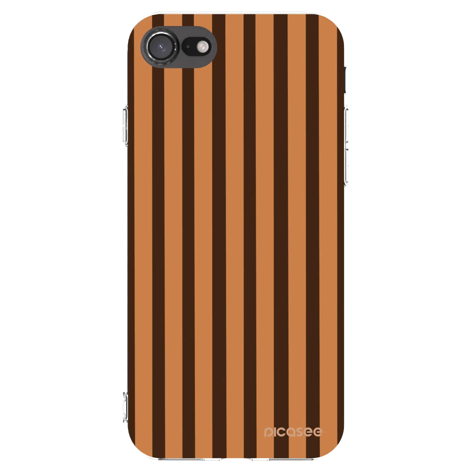 Picasee silikonový průhledný obal pro Apple iPhone SE 2022 - Caramel lines