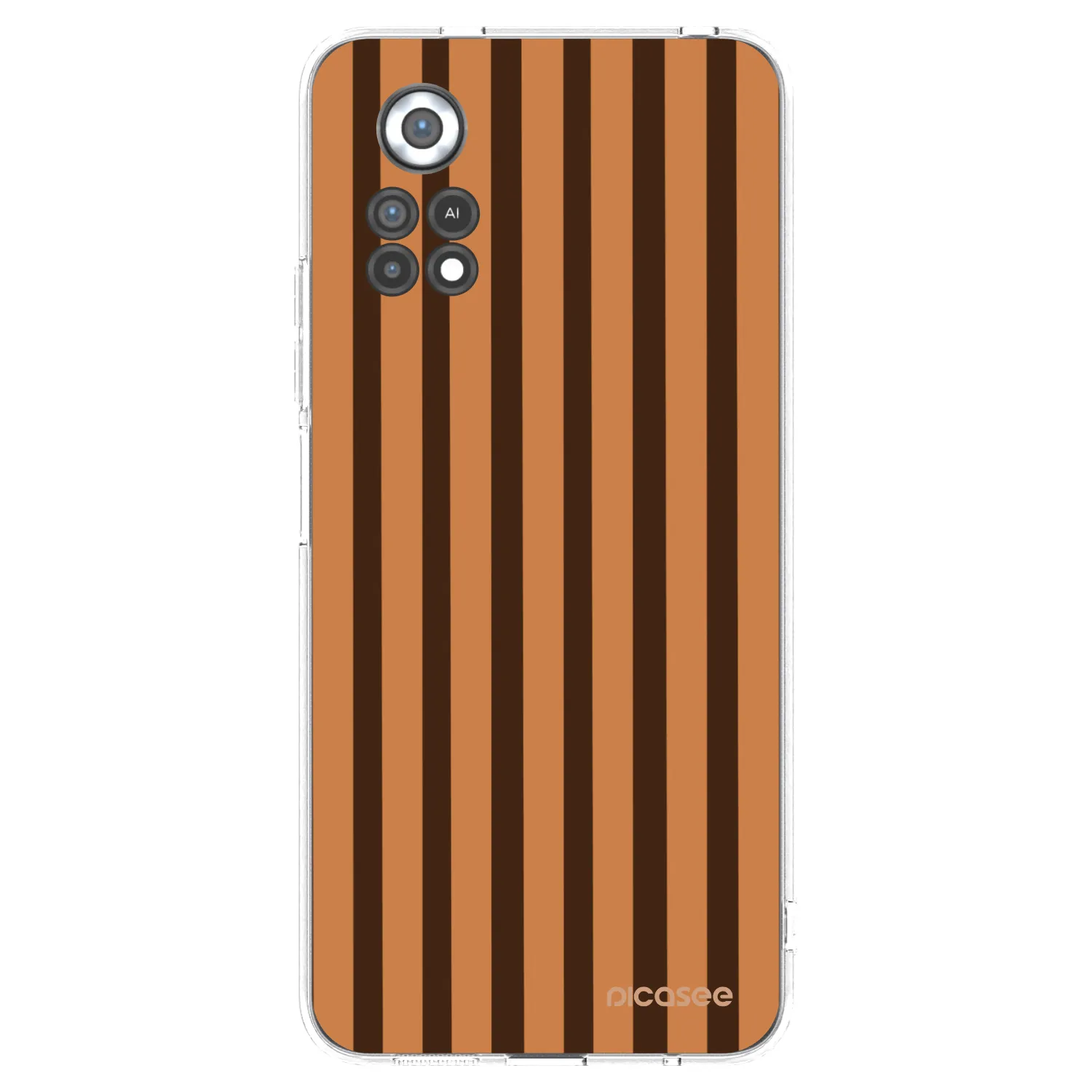 Picasee silikonový průhledný obal pro Xiaomi Poco X4 Pro 5G - Caramel lines