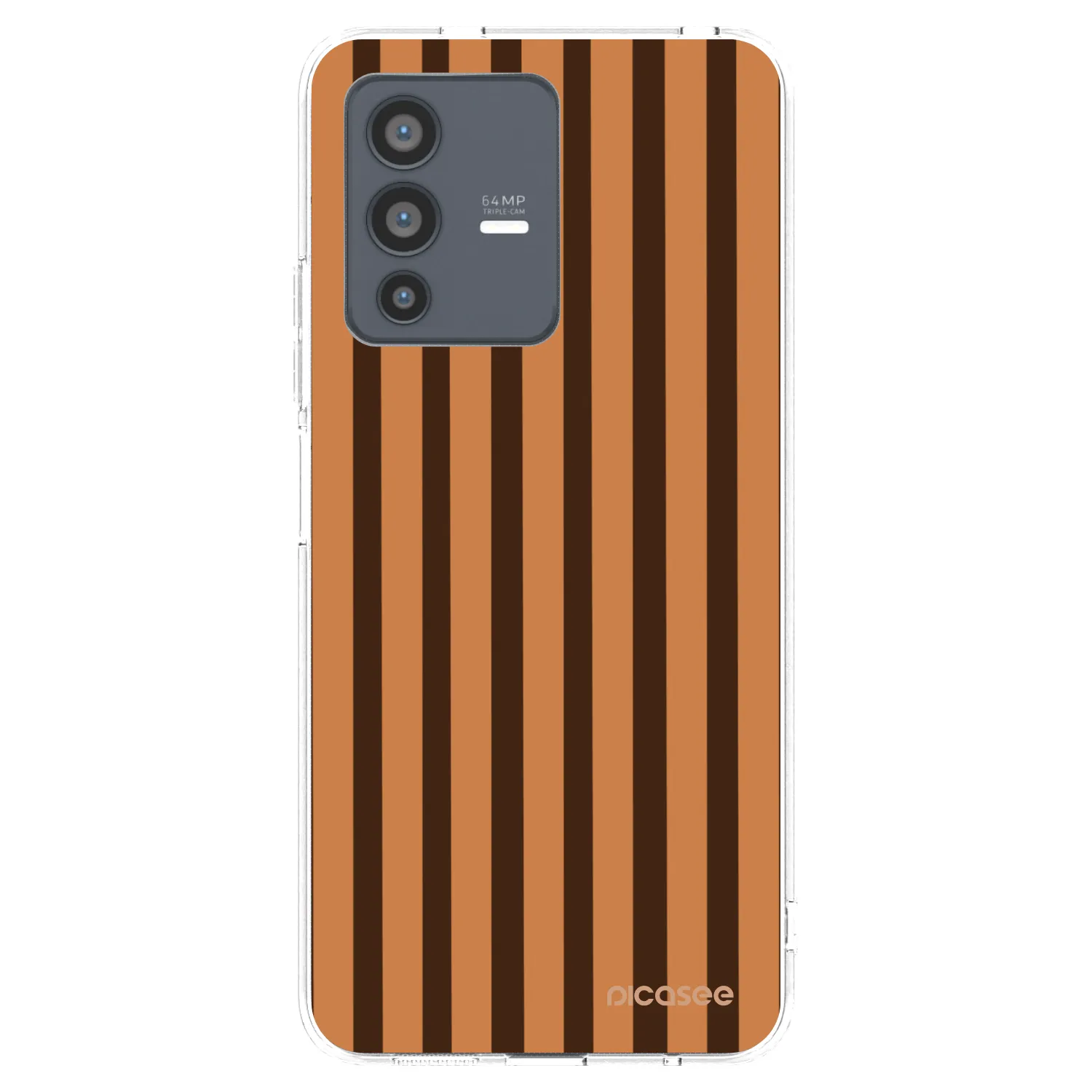 Picasee silikonový průhledný obal pro Vivo V23 5G - Caramel lines