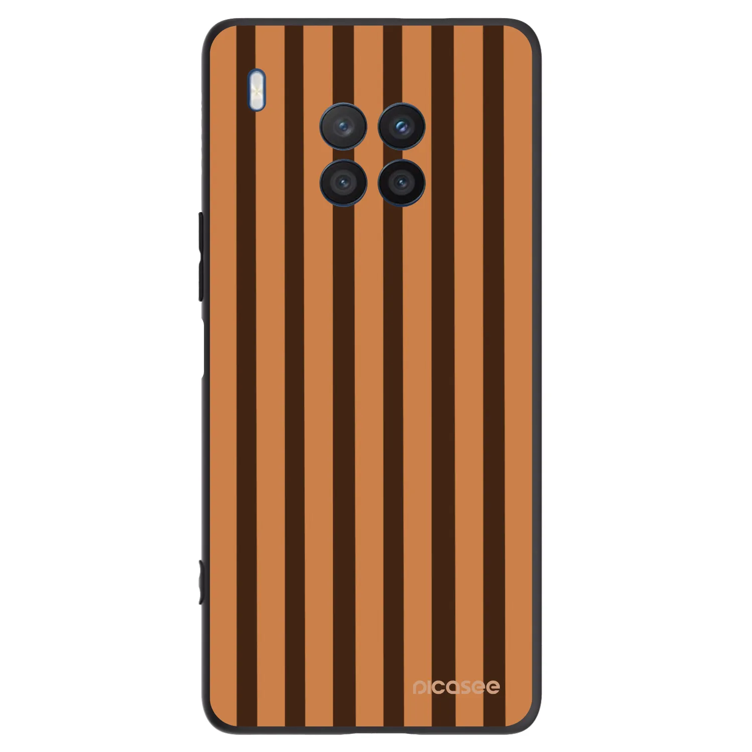 Picasee silikonový černý obal pro Honor 50 Lite - Caramel lines