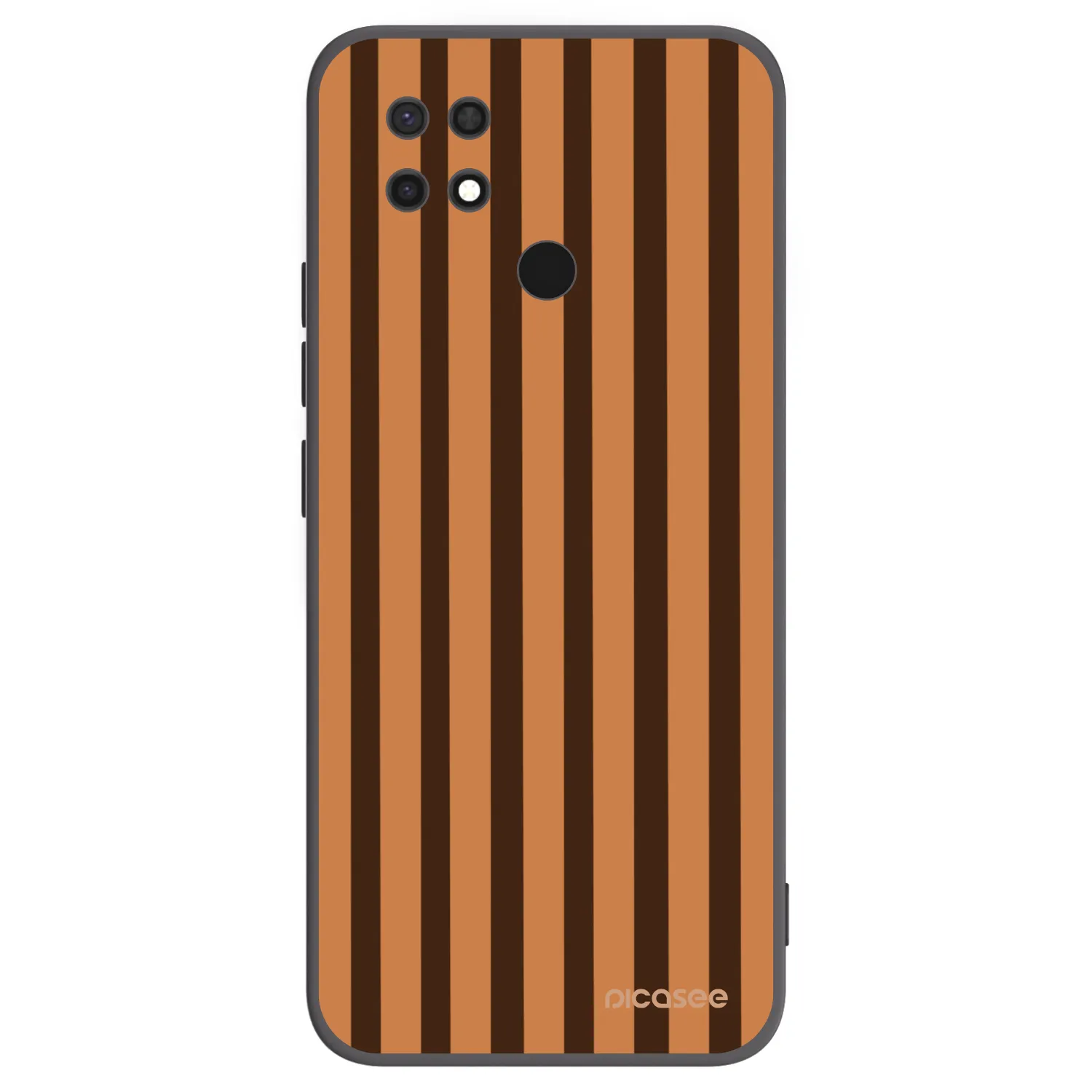 Picasee silikonový černý obal pro Xiaomi Redmi 10C - Caramel lines