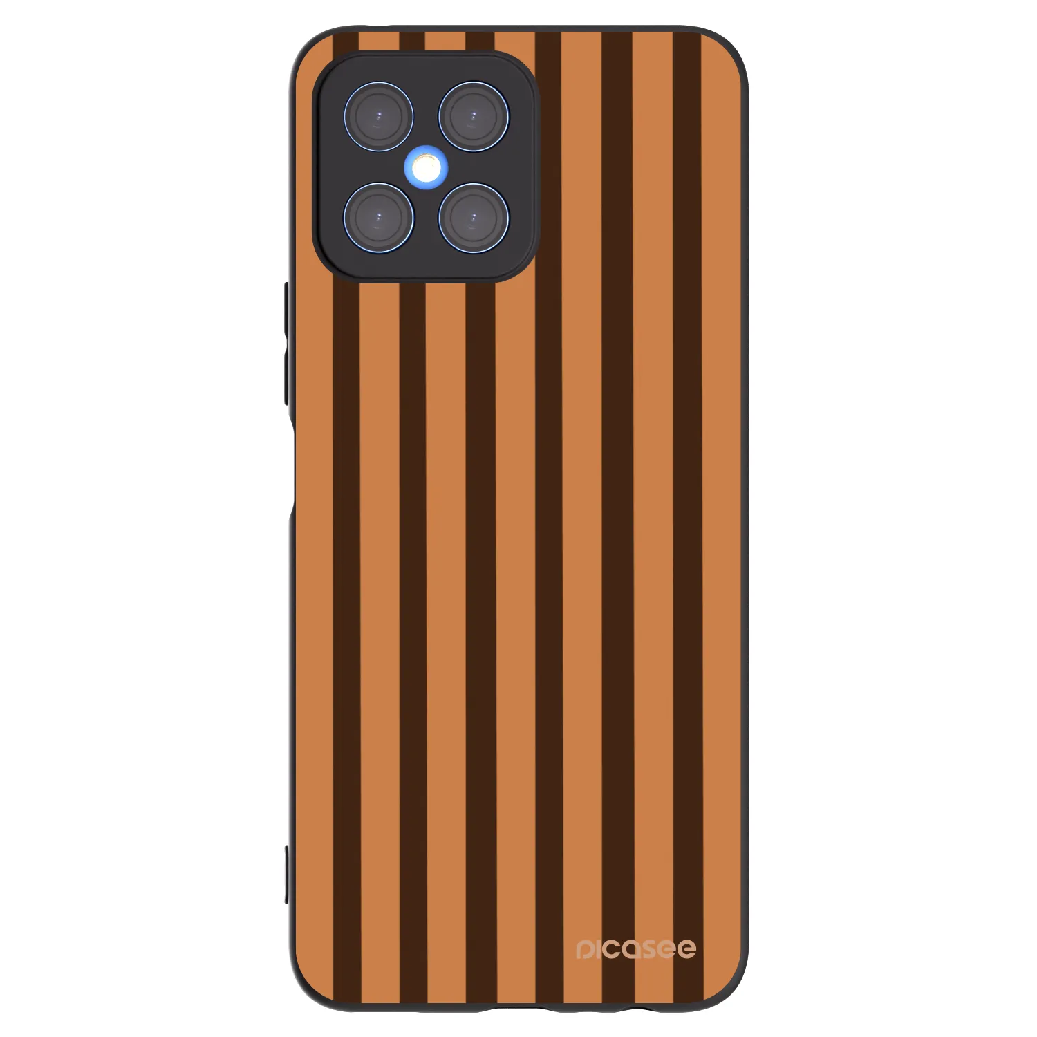 Picasee silikonový černý obal pro Honor X8 4G - Caramel lines