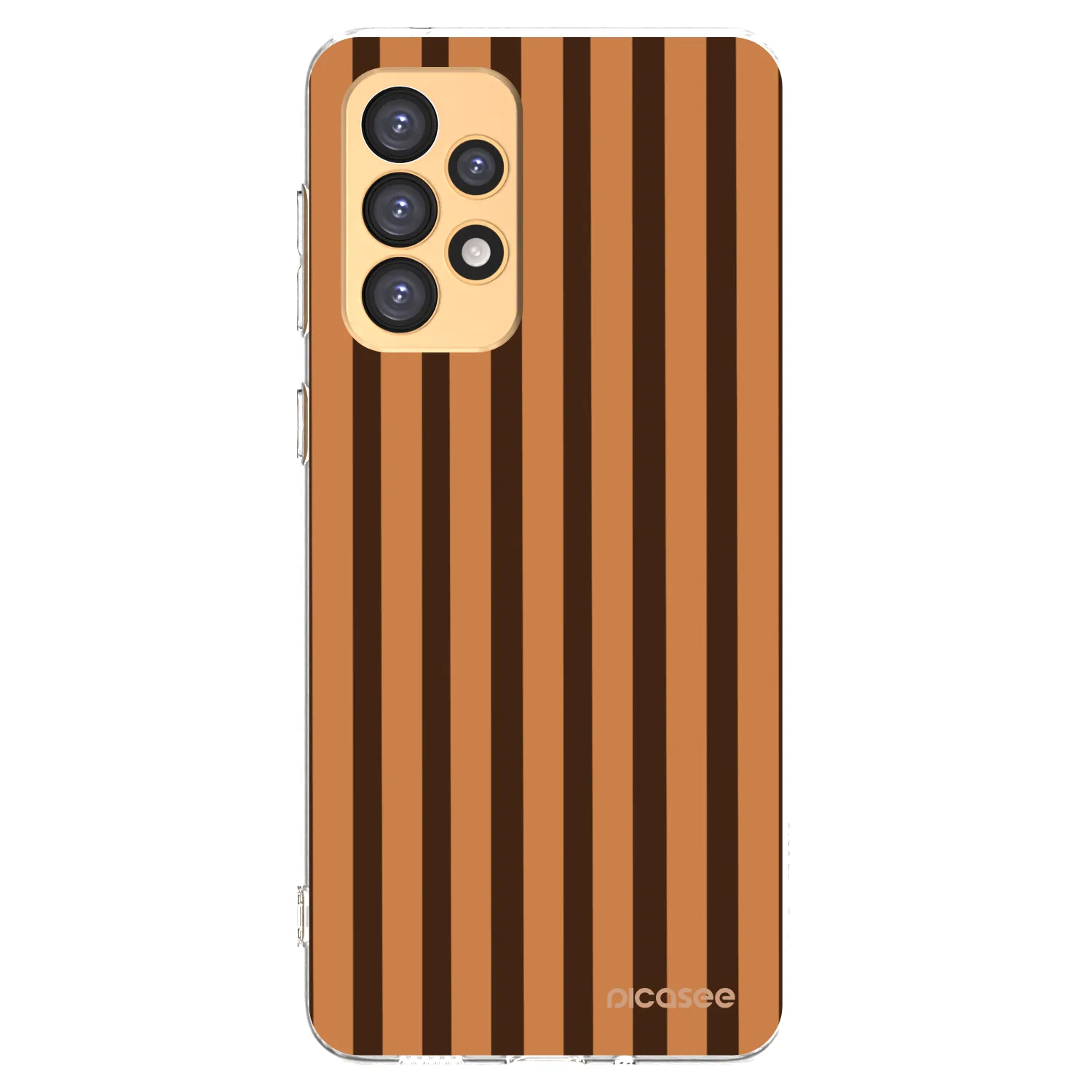 Picasee silikonový průhledný obal pro Samsung Galaxy A33 5G A336 - Caramel lines