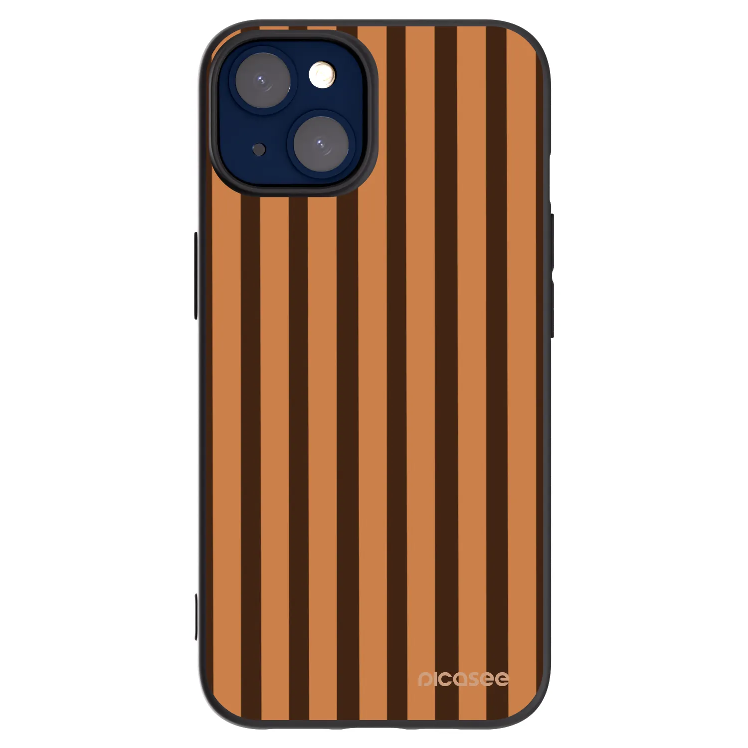 Picasee silikonový černý obal pro Apple iPhone 14 - Caramel lines