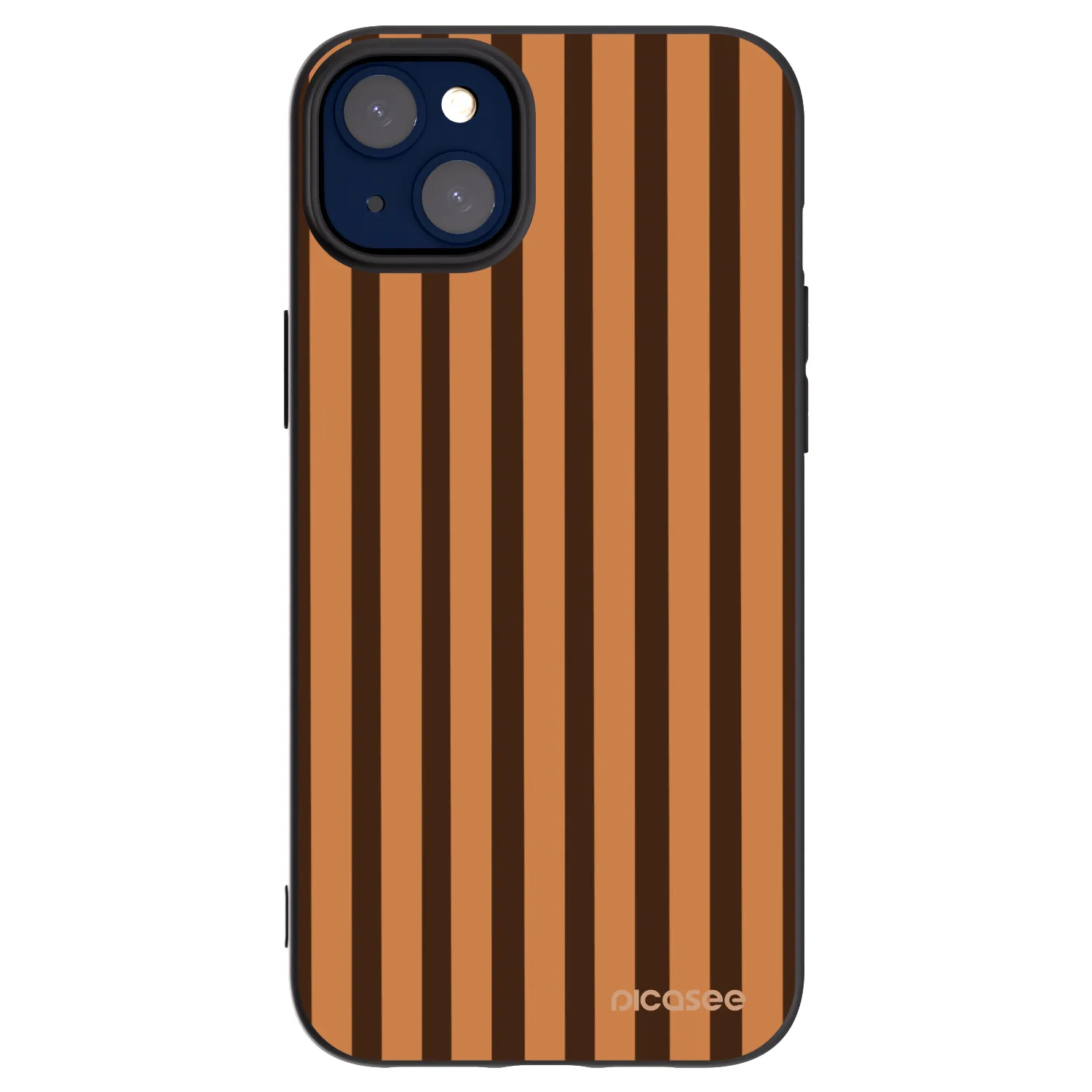 Picasee silikonový černý obal pro Apple iPhone 14 Plus - Caramel lines