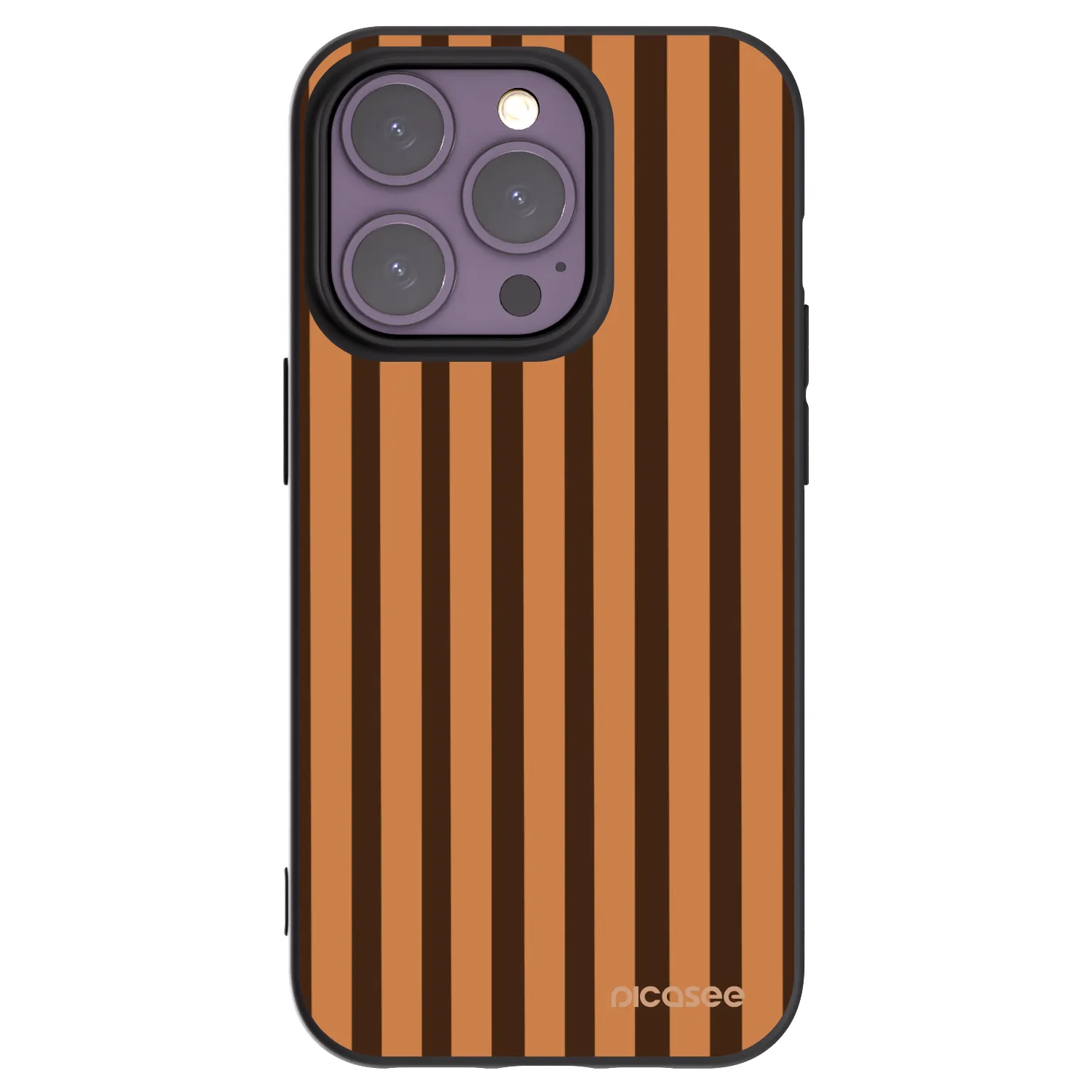 Picasee silikonový černý obal pro Apple iPhone 14 Pro - Caramel lines