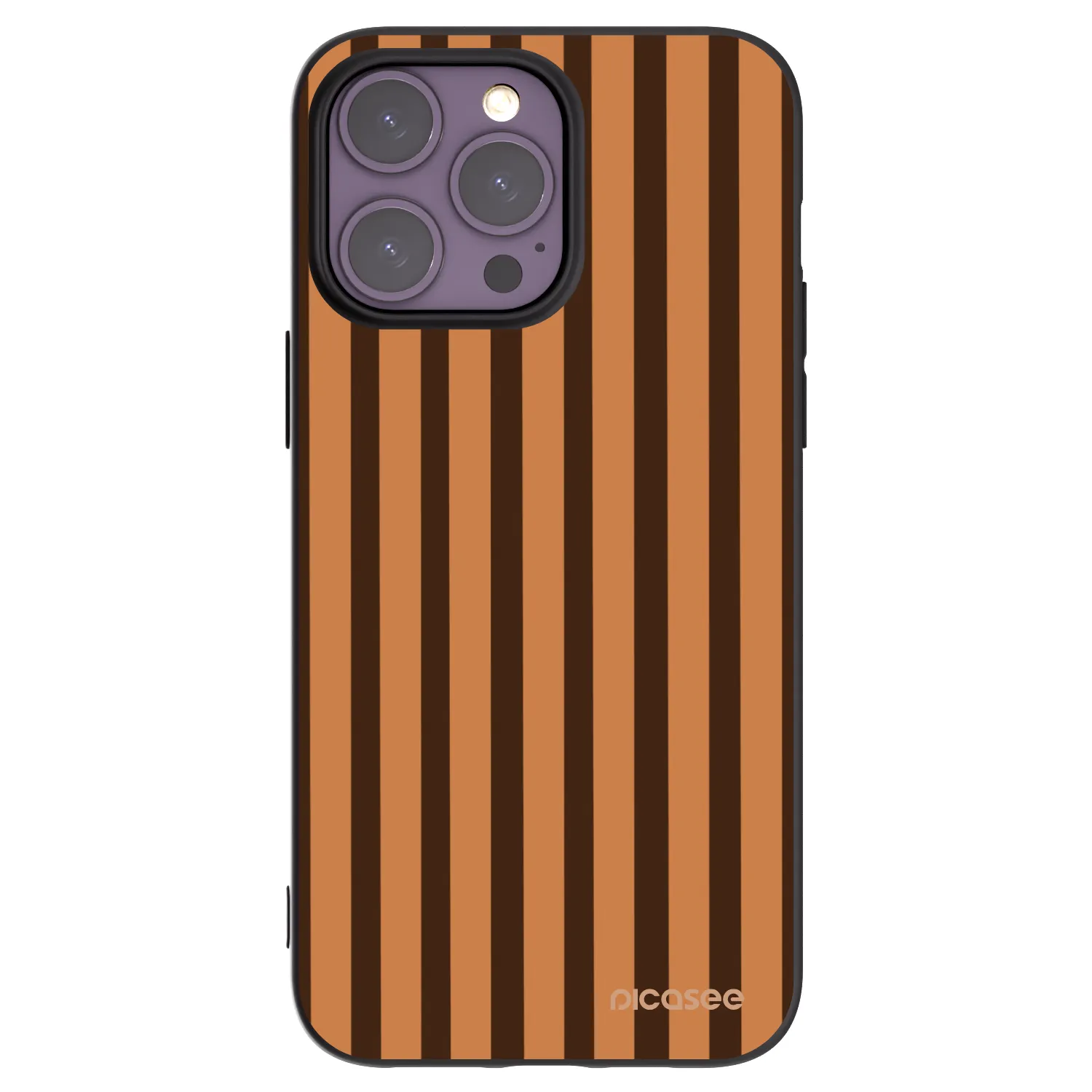 Picasee silikonový černý obal pro Apple iPhone 14 Pro Max - Caramel lines