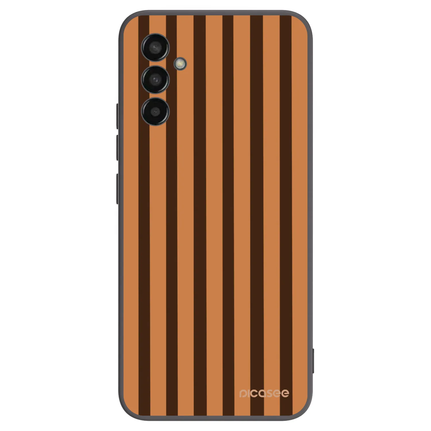 Picasee silikonový černý obal pro Samsung Galaxy M13 M135F - Caramel lines