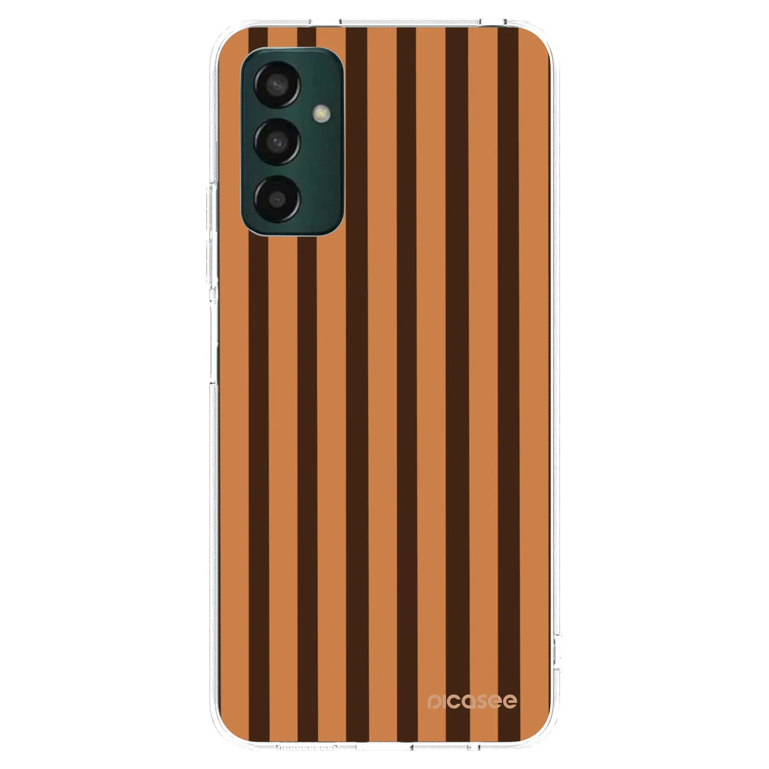 Picasee silikonový průhledný obal pro Samsung Galaxy M13 M135F - Caramel lines