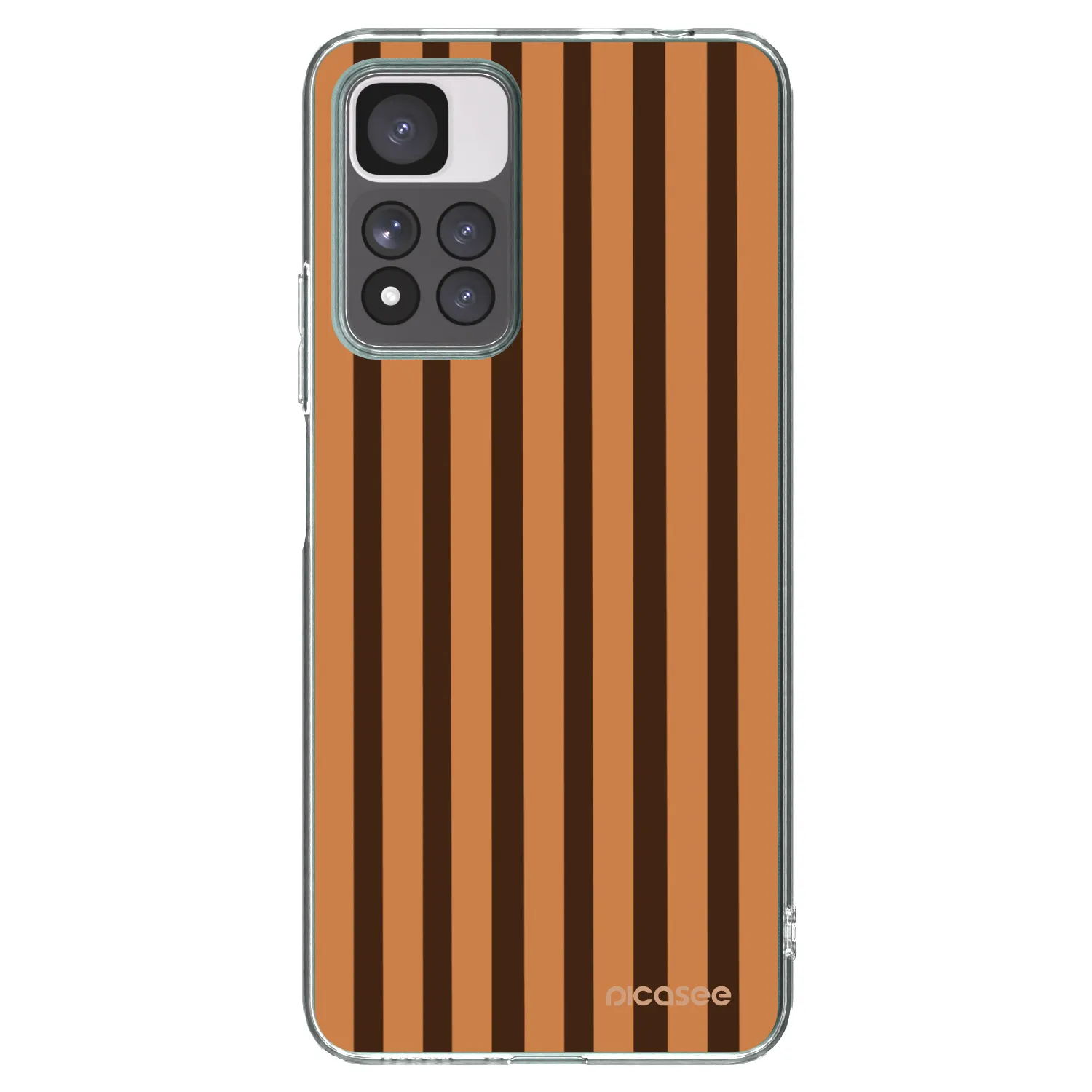 Picasee silikonový průhledný obal pro Xiaomi Redmi Note 11 Pro+ 5G - Caramel lines