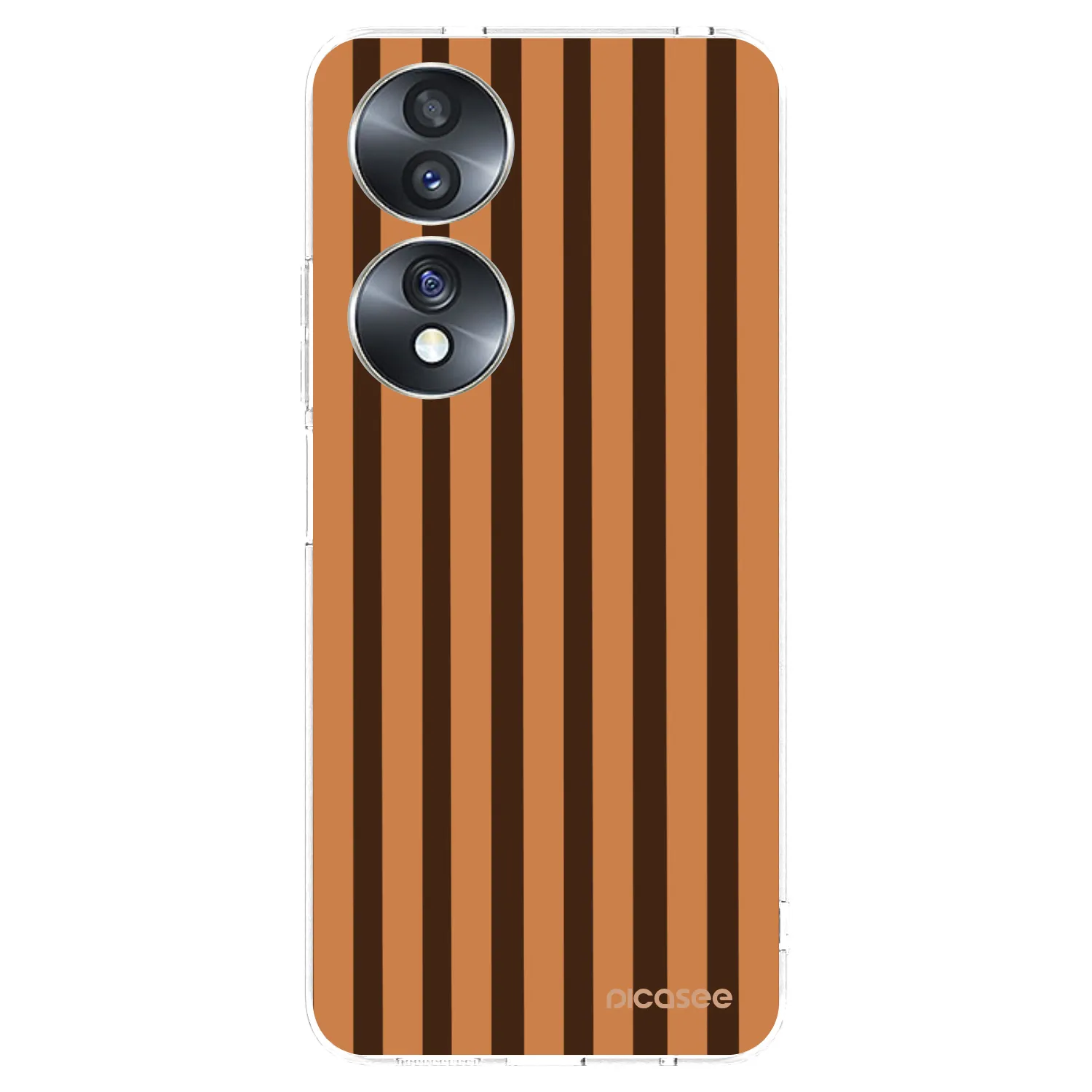 Picasee silikonový průhledný obal pro Honor 70 - Caramel lines