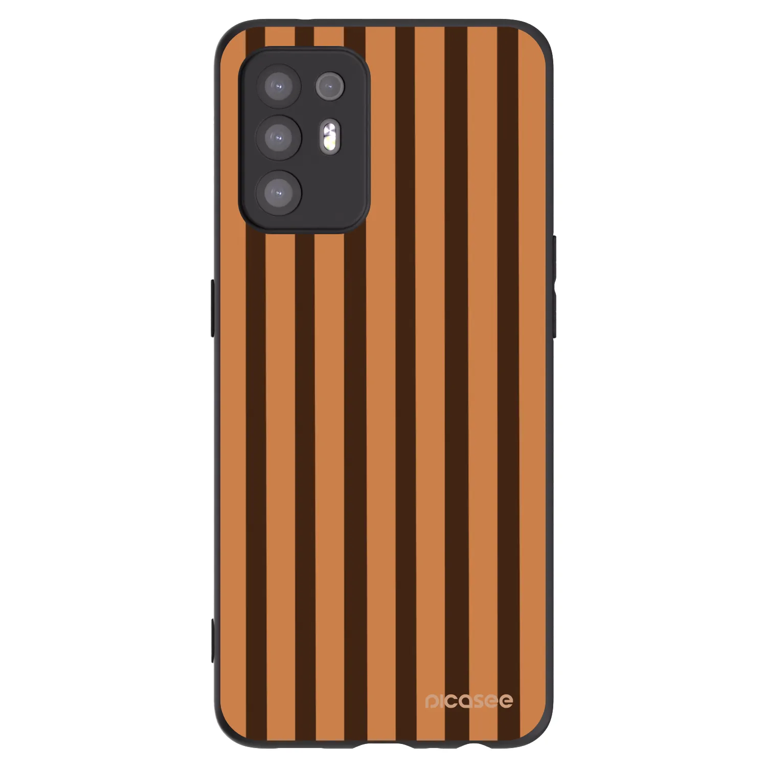 Picasee silikonový černý obal pro OPPO A94 5G - Caramel lines