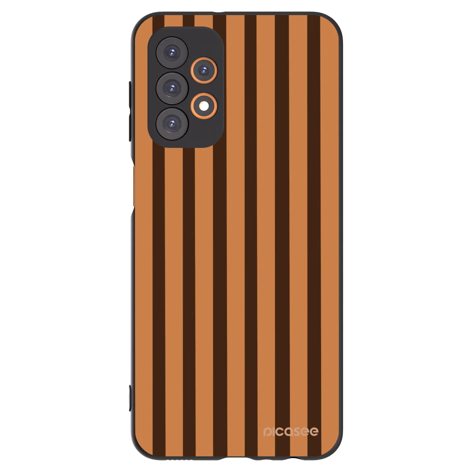 Picasee silikonový černý obal pro Samsung Galaxy A23 A235F 4G - Caramel lines