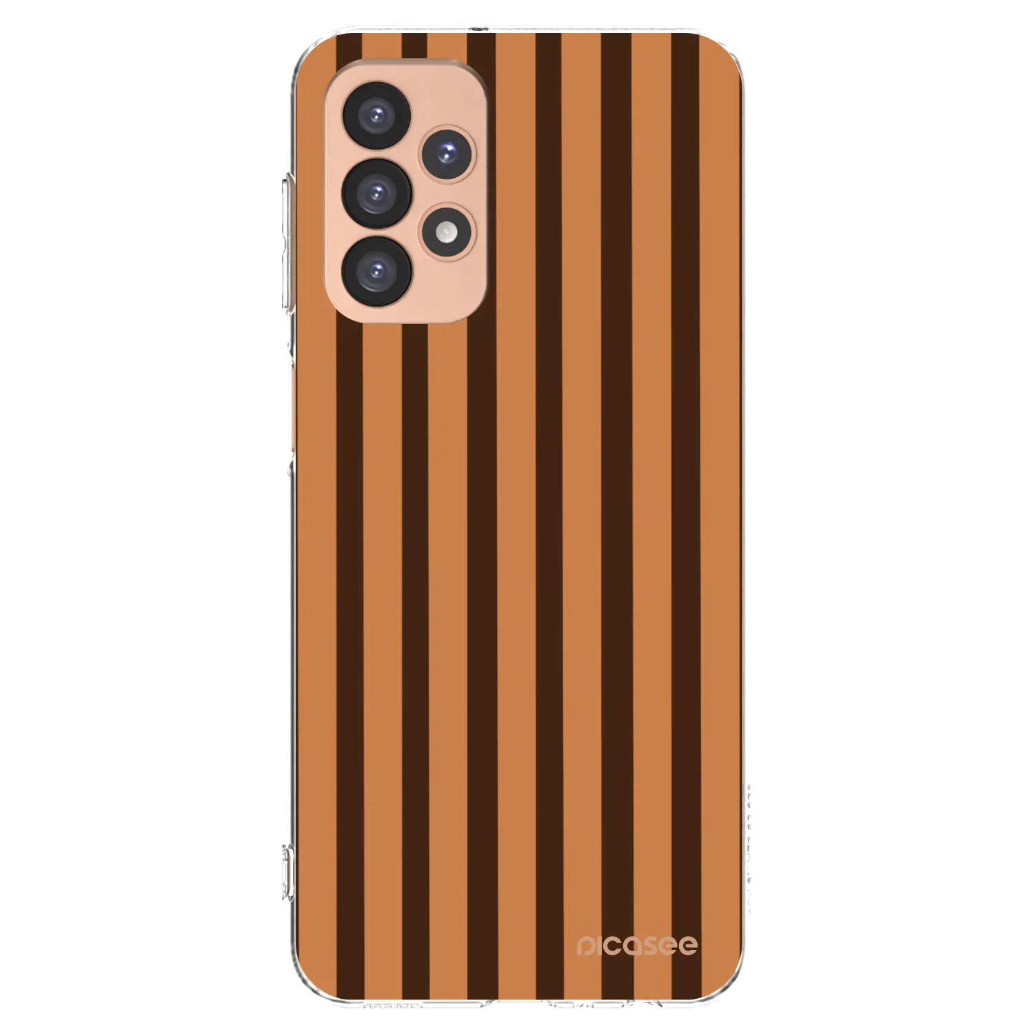 Picasee silikonový průhledný obal pro Samsung Galaxy A23 A236B 5G - Caramel lines
